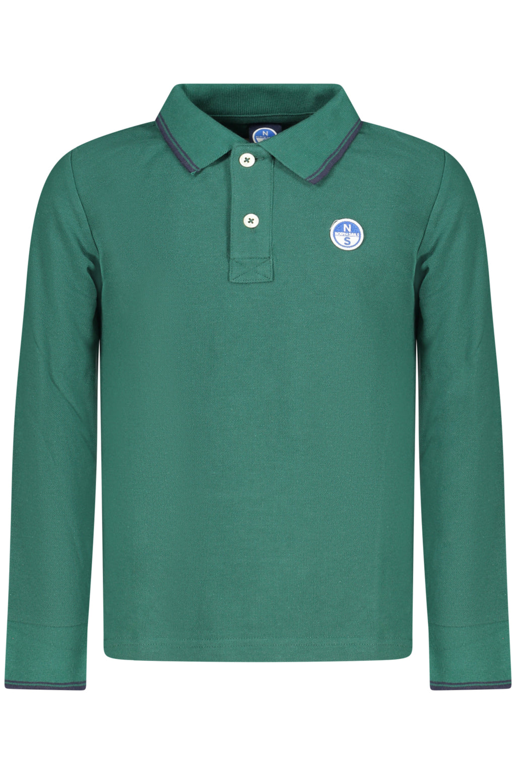 NORTH SAILS CHILDREN'S LONG-SLEEVED POLO SHIRT, GREEN 