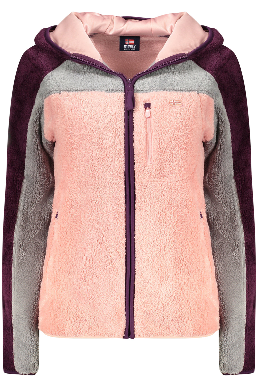 NORUEGA 1963 SUDADERA ROSA CON CREMALLERA PARA MUJER 