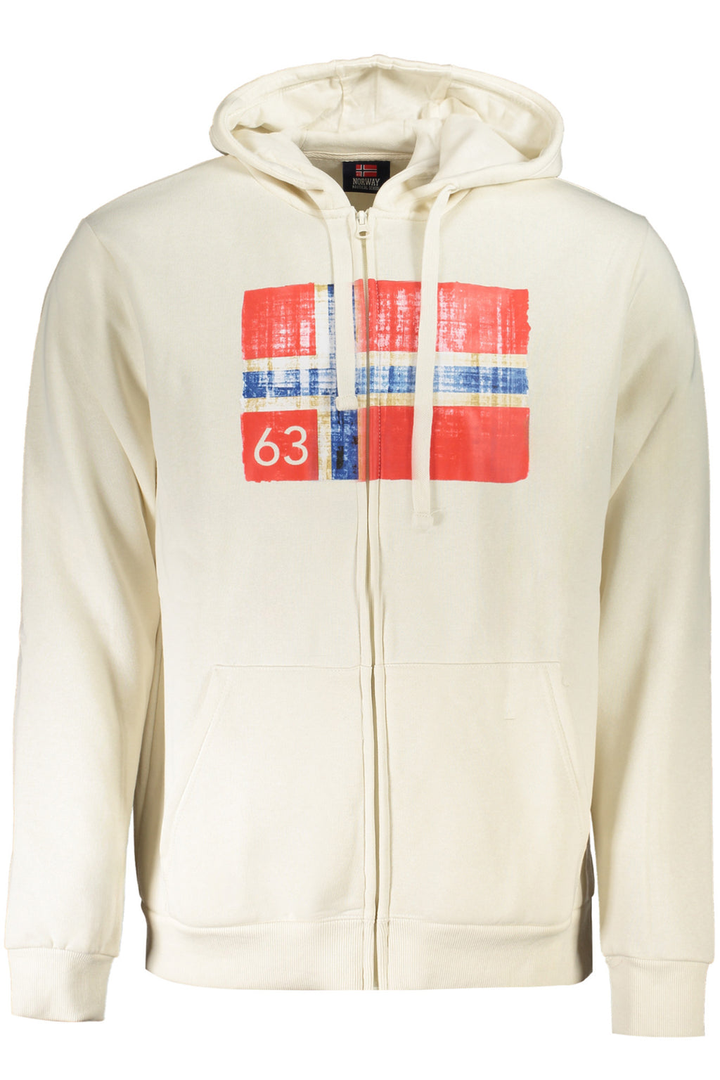 SUDADERA BLANCA CON CREMALLERA PARA HOMBRE NORWAY 1963 