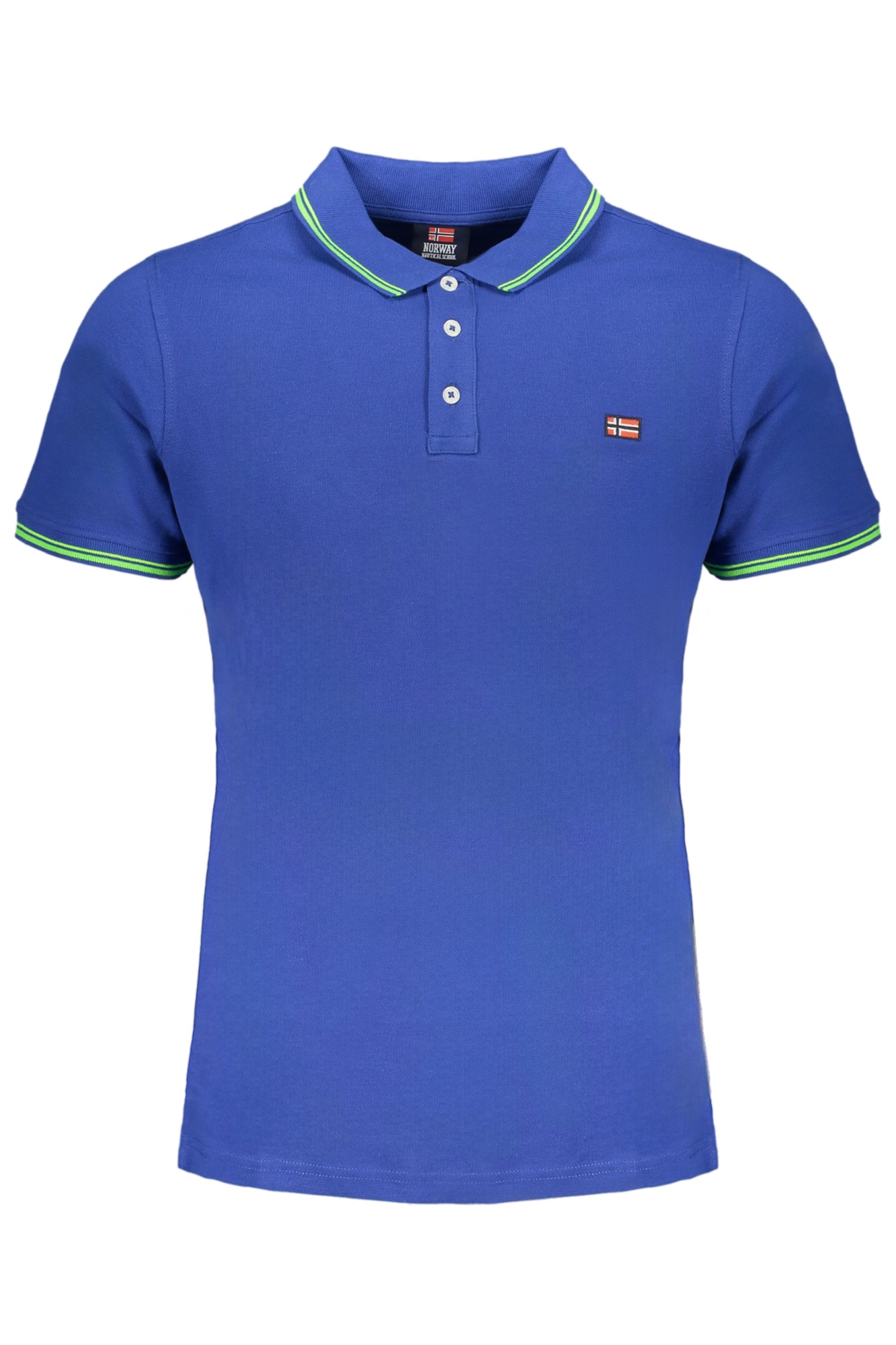 POLO DE MANGA CORTA PARA HOMBRE, AZUL, NORUEGA 1963 