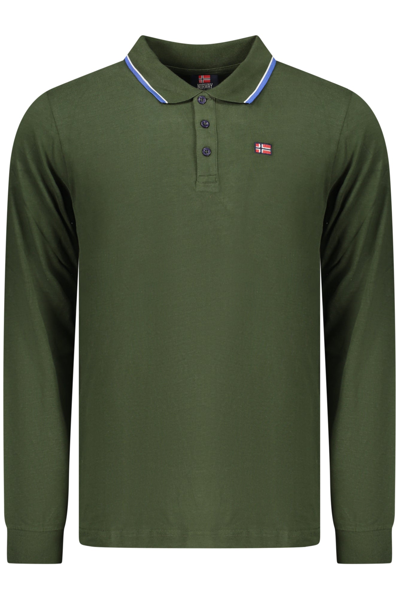 NORWAY 1963 POLO MANICHE LUNGHE UOMO VERDE