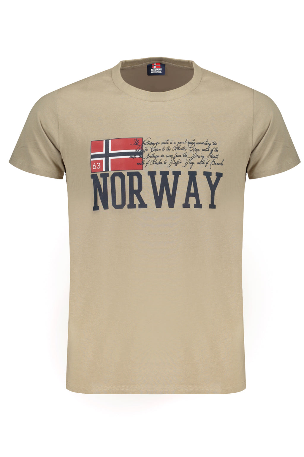 NORUEGA 1963 CAMISETA DE MANGA CORTA PARA HOMBRE BEIGE 