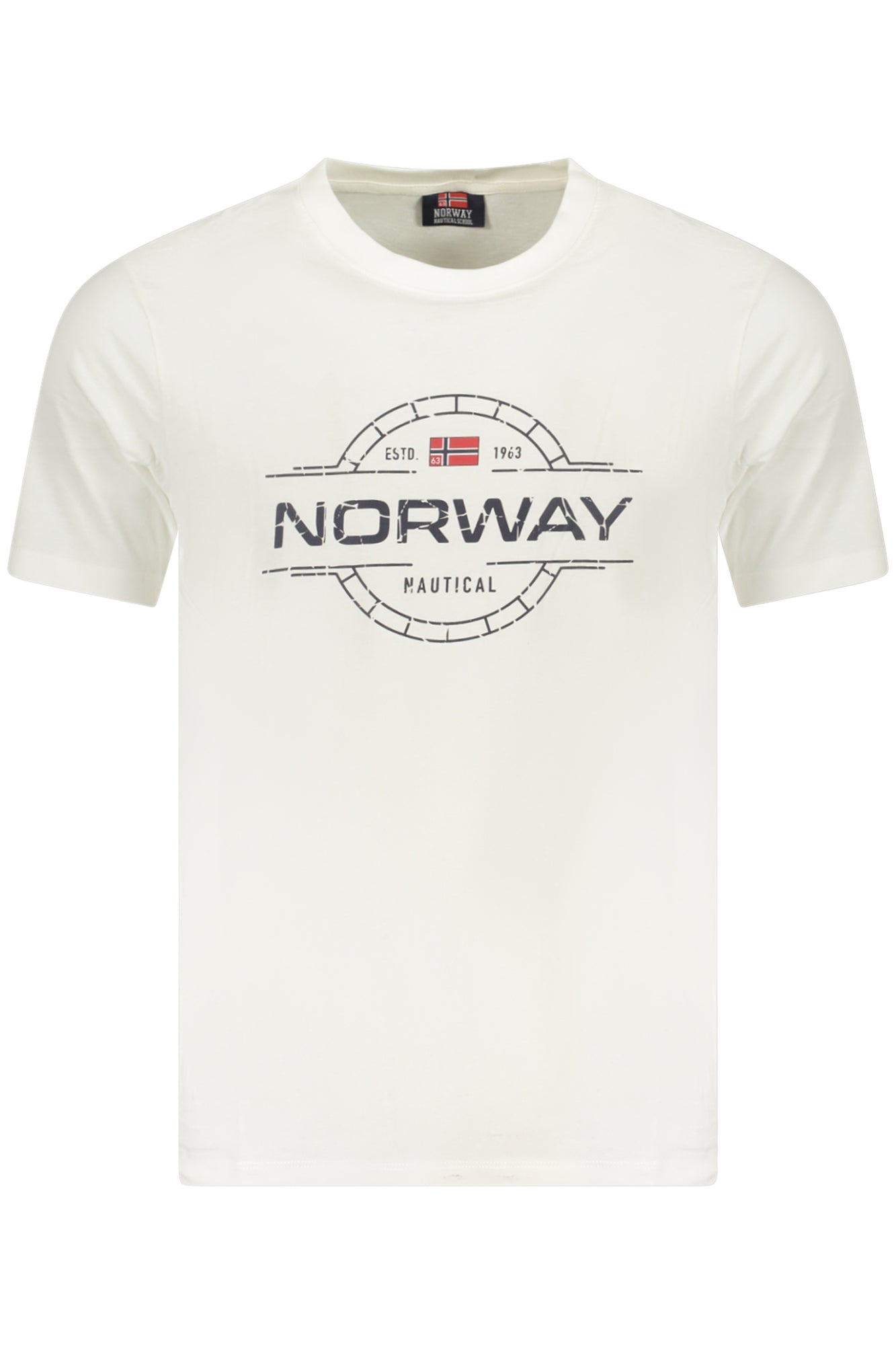 NORUEGA 1963 CAMISETA DE MANGA CORTA PARA HOMBRE BLANCA 