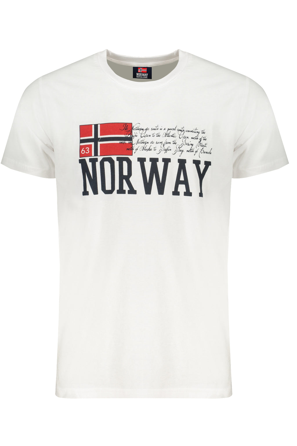 NORUEGA 1963 CAMISETA DE MANGA CORTA PARA HOMBRE BLANCA 