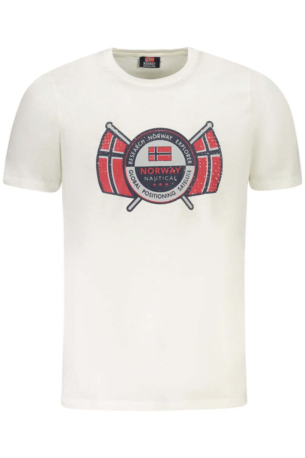 NORUEGA 1963 CAMISETA DE MANGA CORTA PARA HOMBRE BLANCA 