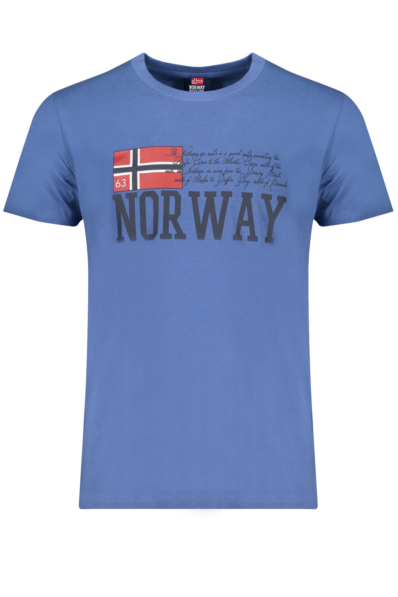NORUEGA 1963 CAMISETA DE MANGA CORTA PARA HOMBRE AZUL 