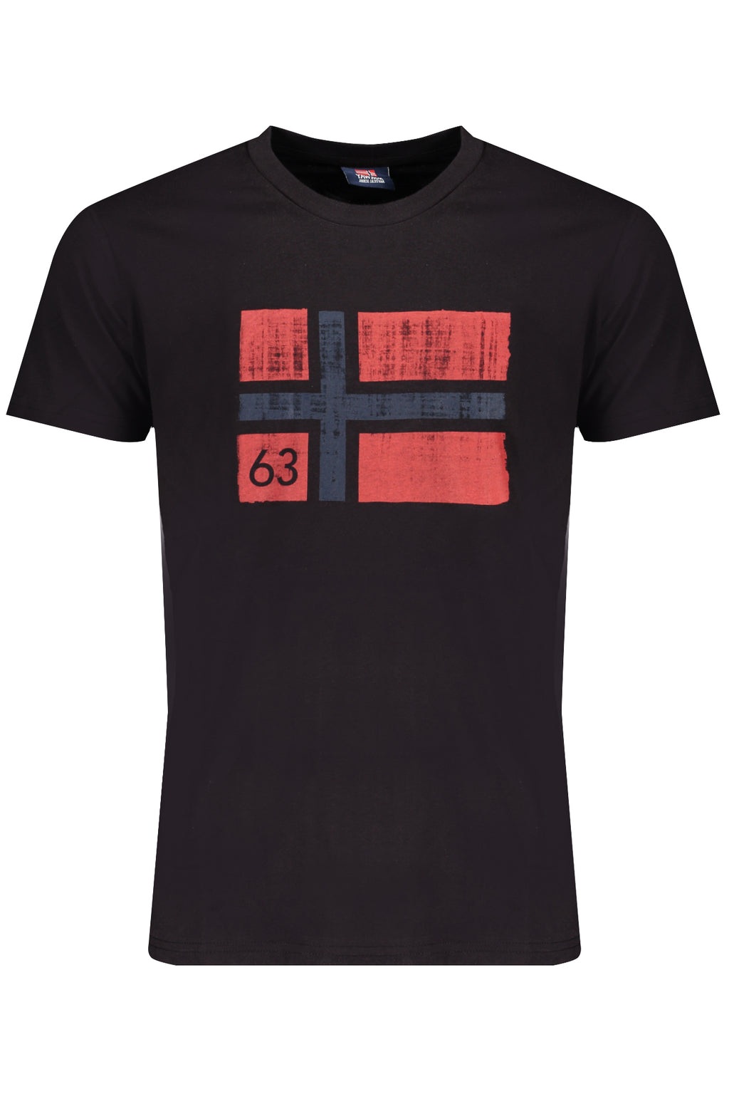 CAMISETA NEGRA DE MANGA CORTA PARA HOMBRE NORUEGA 1963 