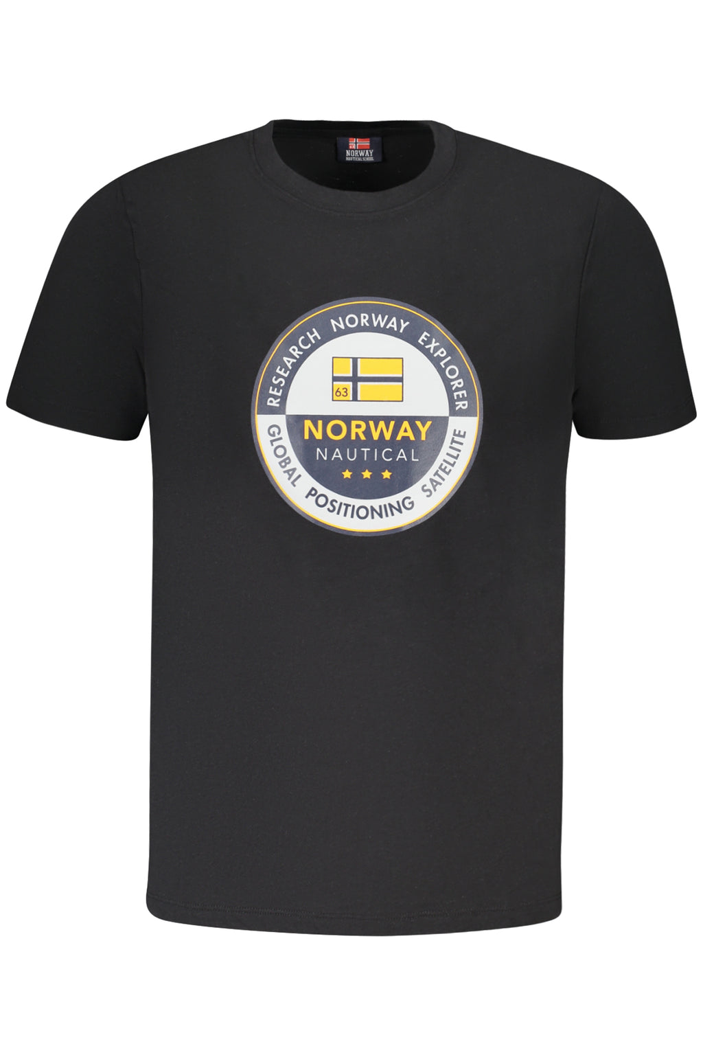 CAMISETA NEGRA DE MANGA CORTA PARA HOMBRE NORUEGA 1963 