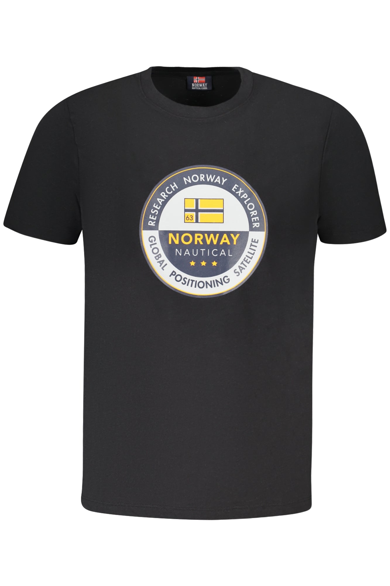 CAMISETA NEGRA DE MANGA CORTA PARA HOMBRE NORUEGA 1963 