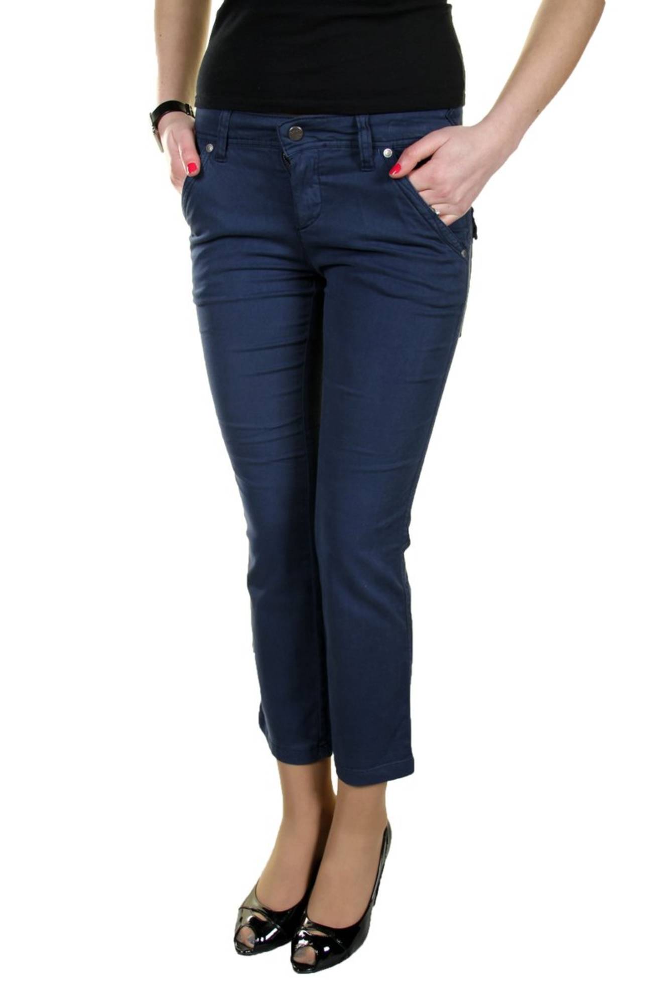 PARASUCO WOMEN'S BLUE PINOCCHIETTO TROUSERS 