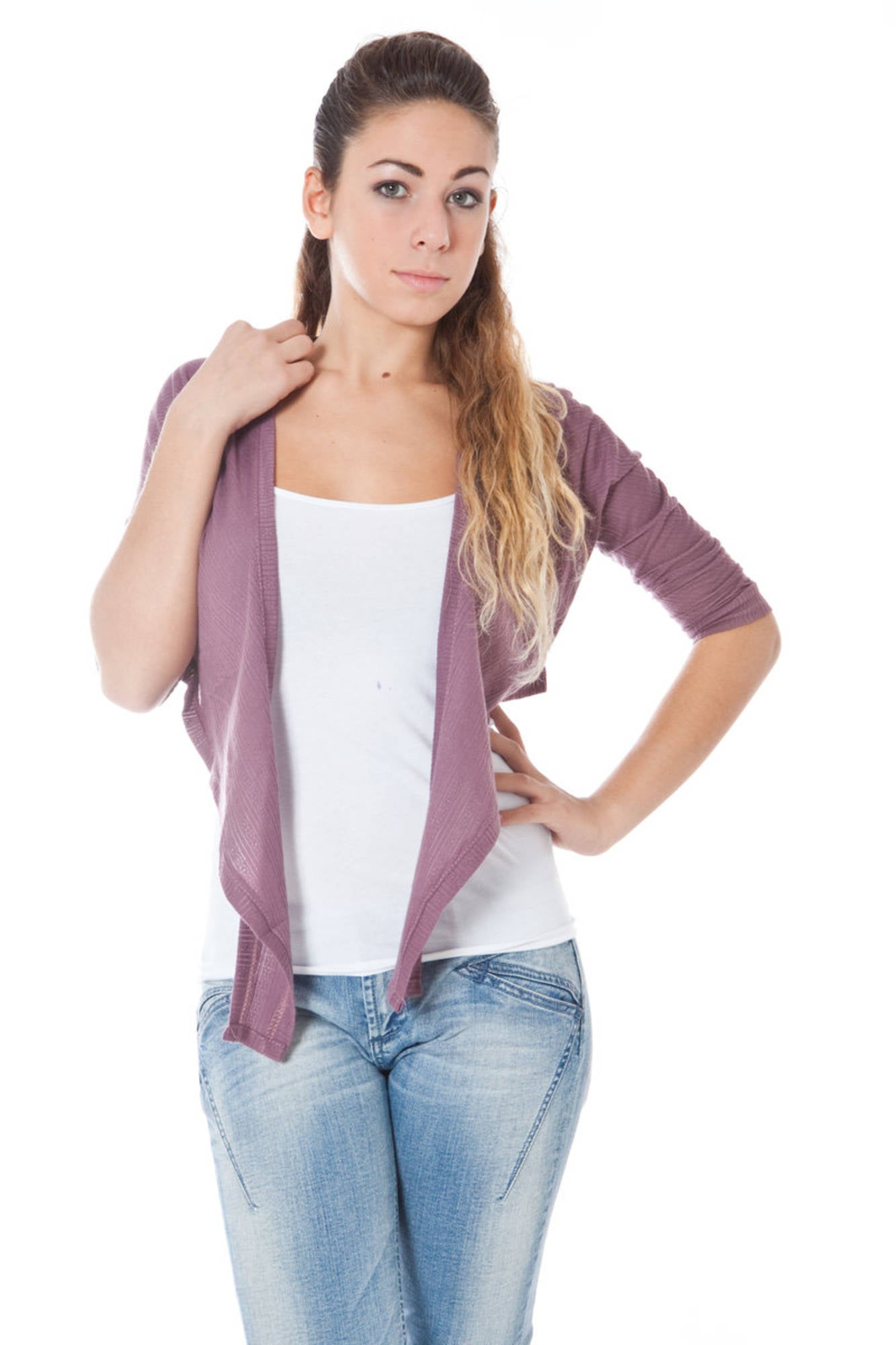 CHAL PHARD DE MANGA LARGA PARA MUJER, ROSA 