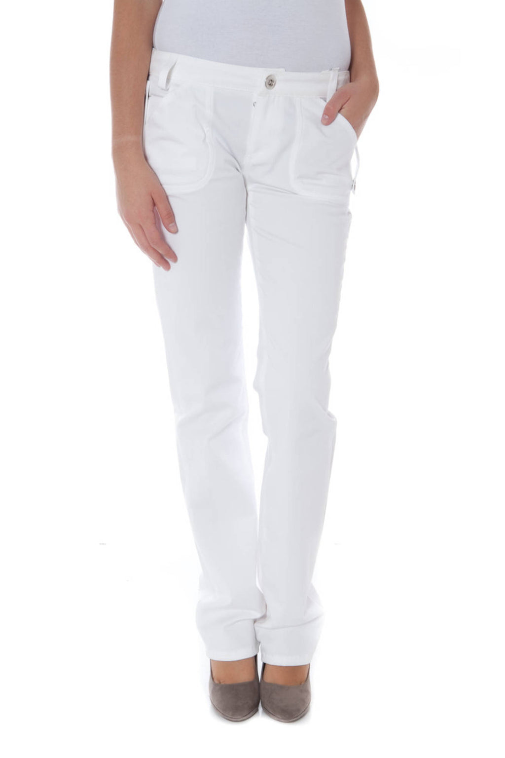 PHARD WOMEN'S WHITE TROUSERS 