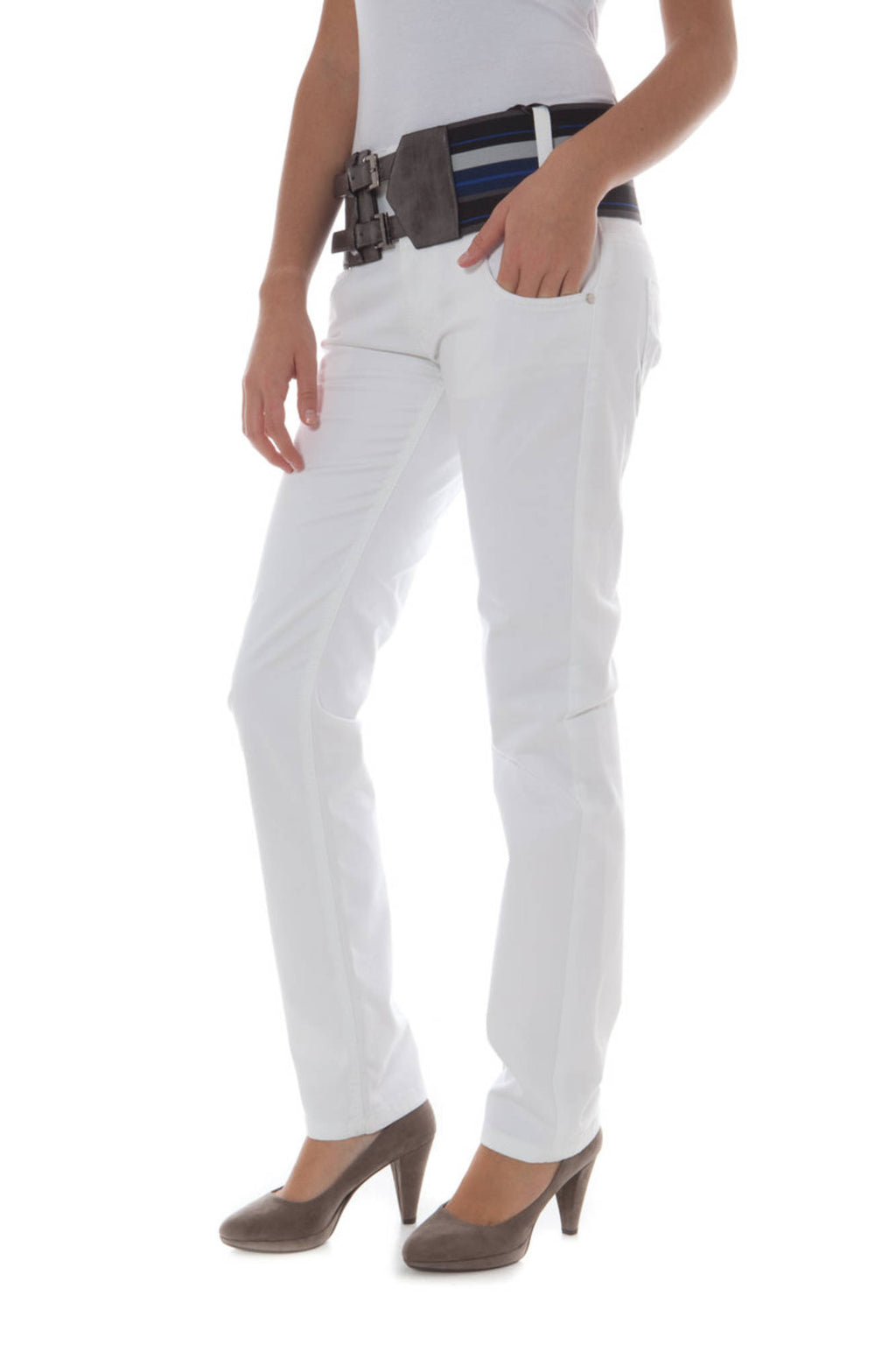 PHARD WOMEN'S WHITE TROUSERS 