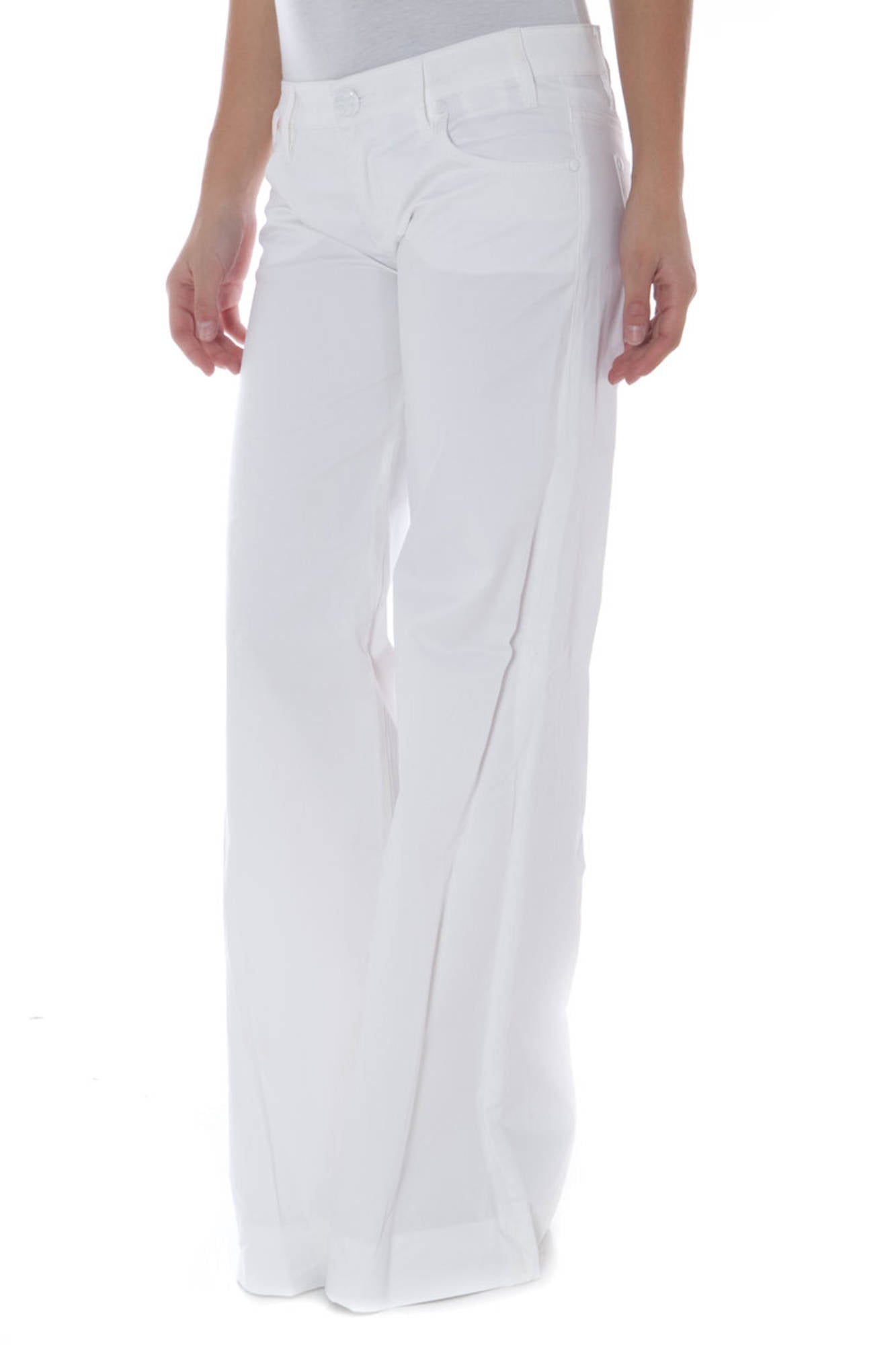 PHARD WOMEN'S WHITE TROUSERS 