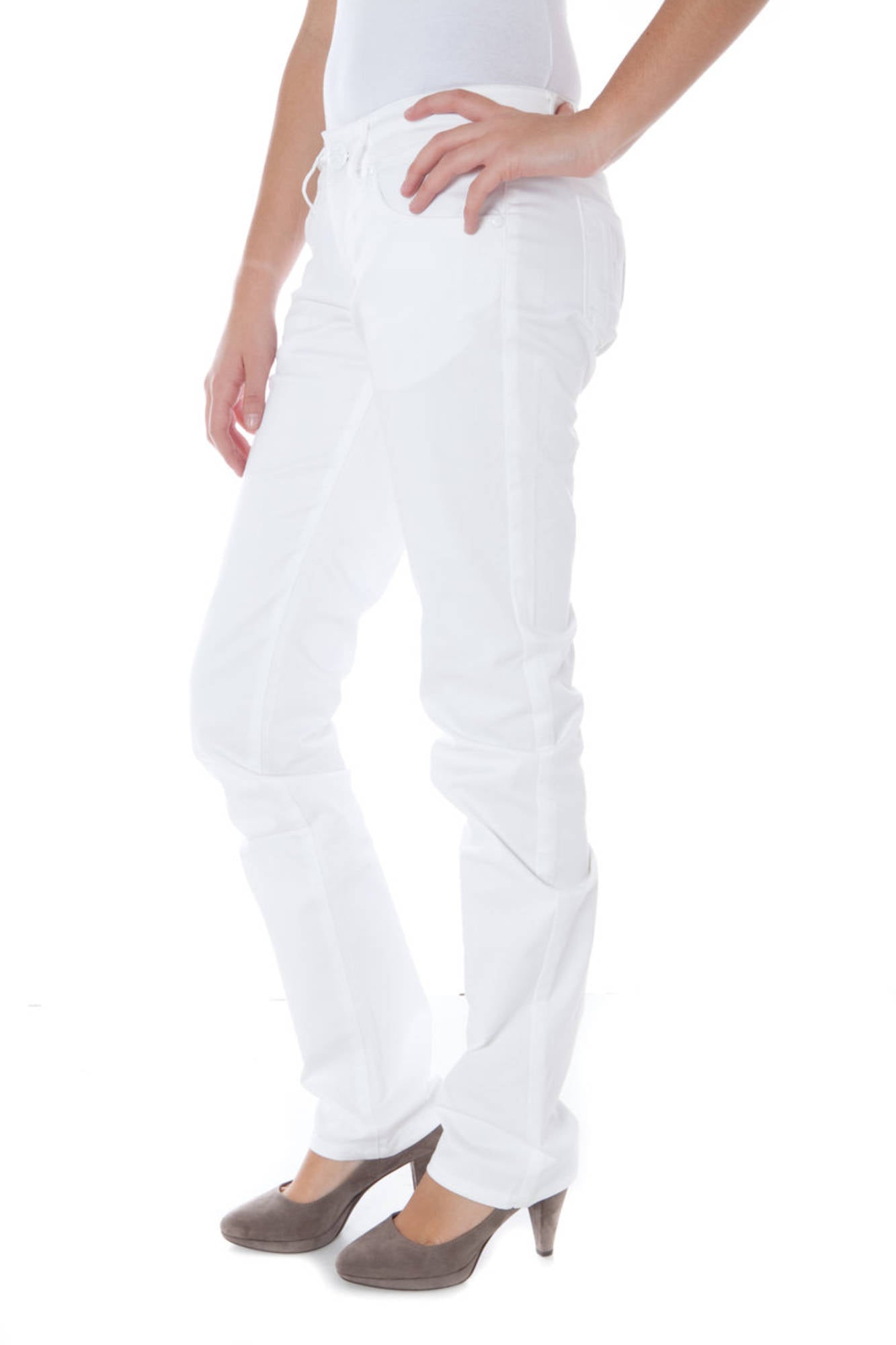PHARD WOMEN'S WHITE TROUSERS 
