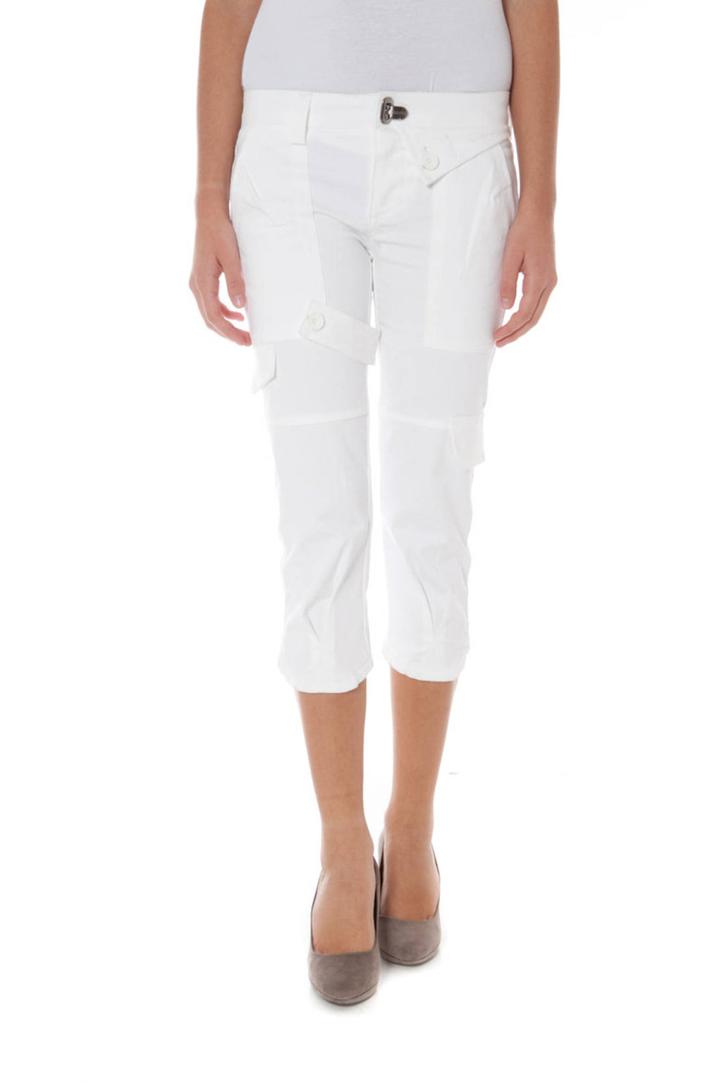 PHARD WOMEN'S WHITE PINOCCHIETTO TROUSERS 