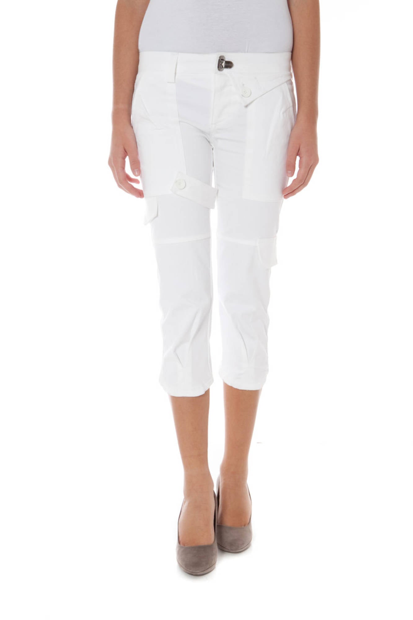 PHARD WOMEN'S WHITE PINOCCHIETTO TROUSERS 