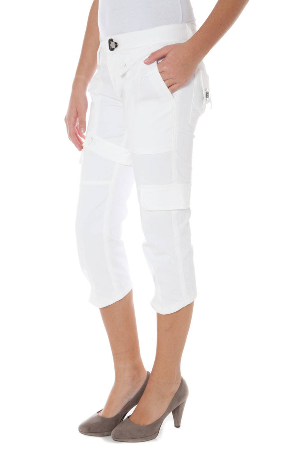 PHARD WOMEN'S WHITE PINOCCHIETTO TROUSERS 