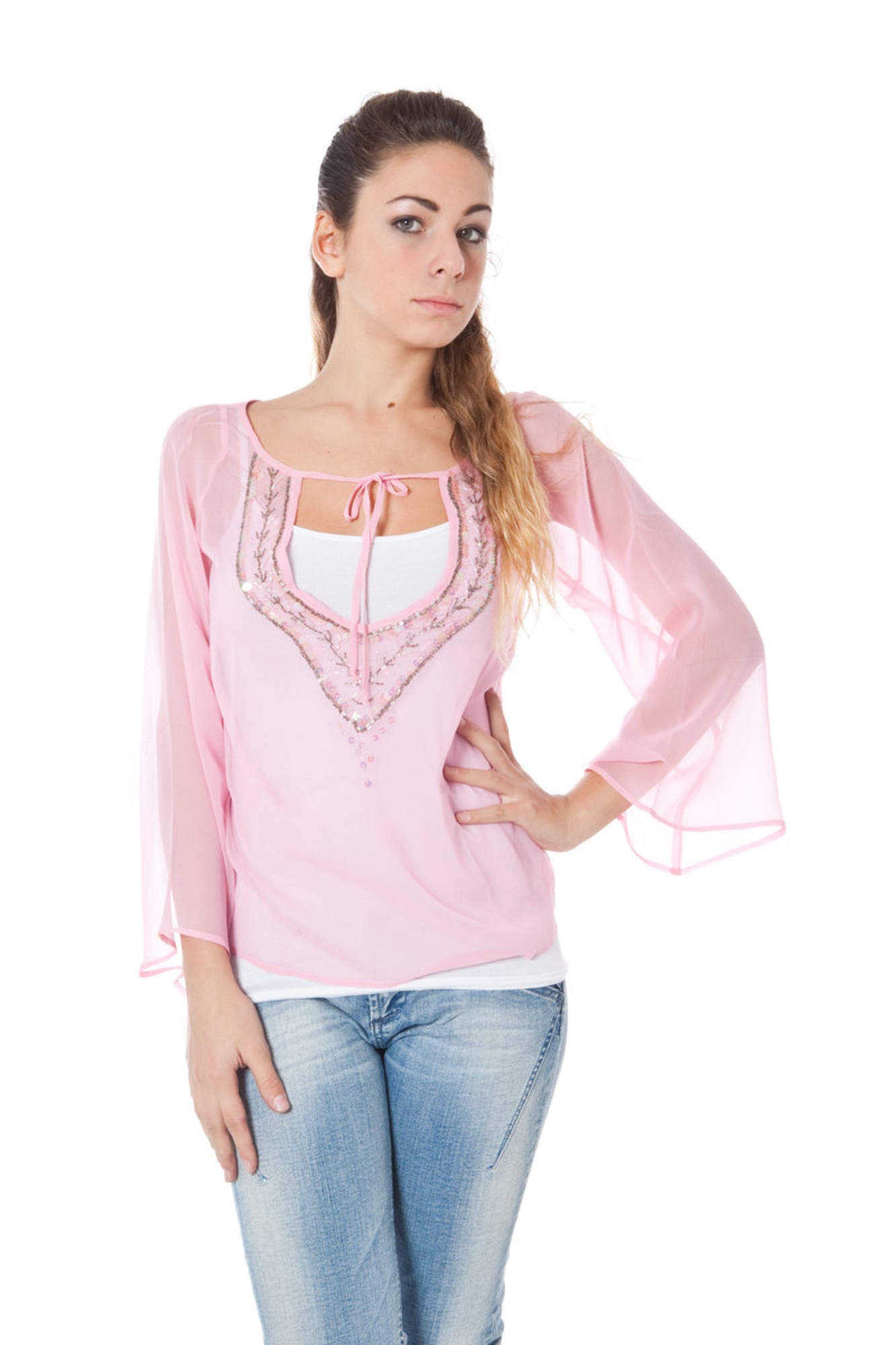 CAMISETA ROSA DE MANGA LARGA PARA MUJER PHARD 