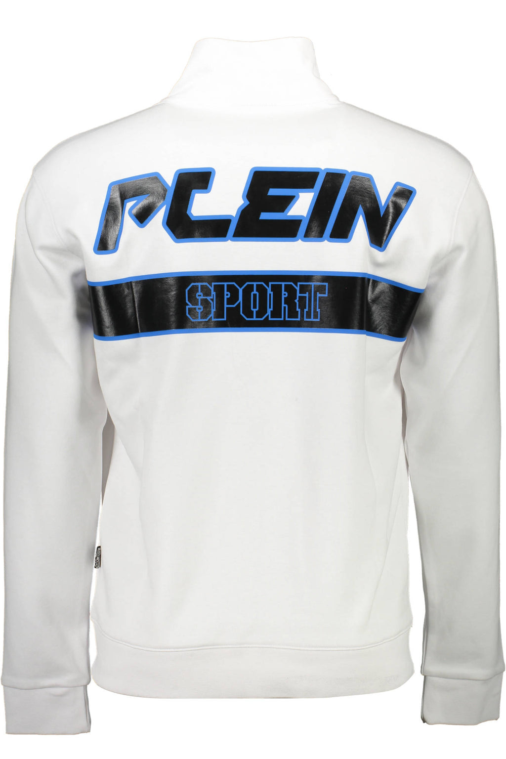 PLEIN SPORT MEN'S WHITE ZIP-UP SWEATSHIRT 