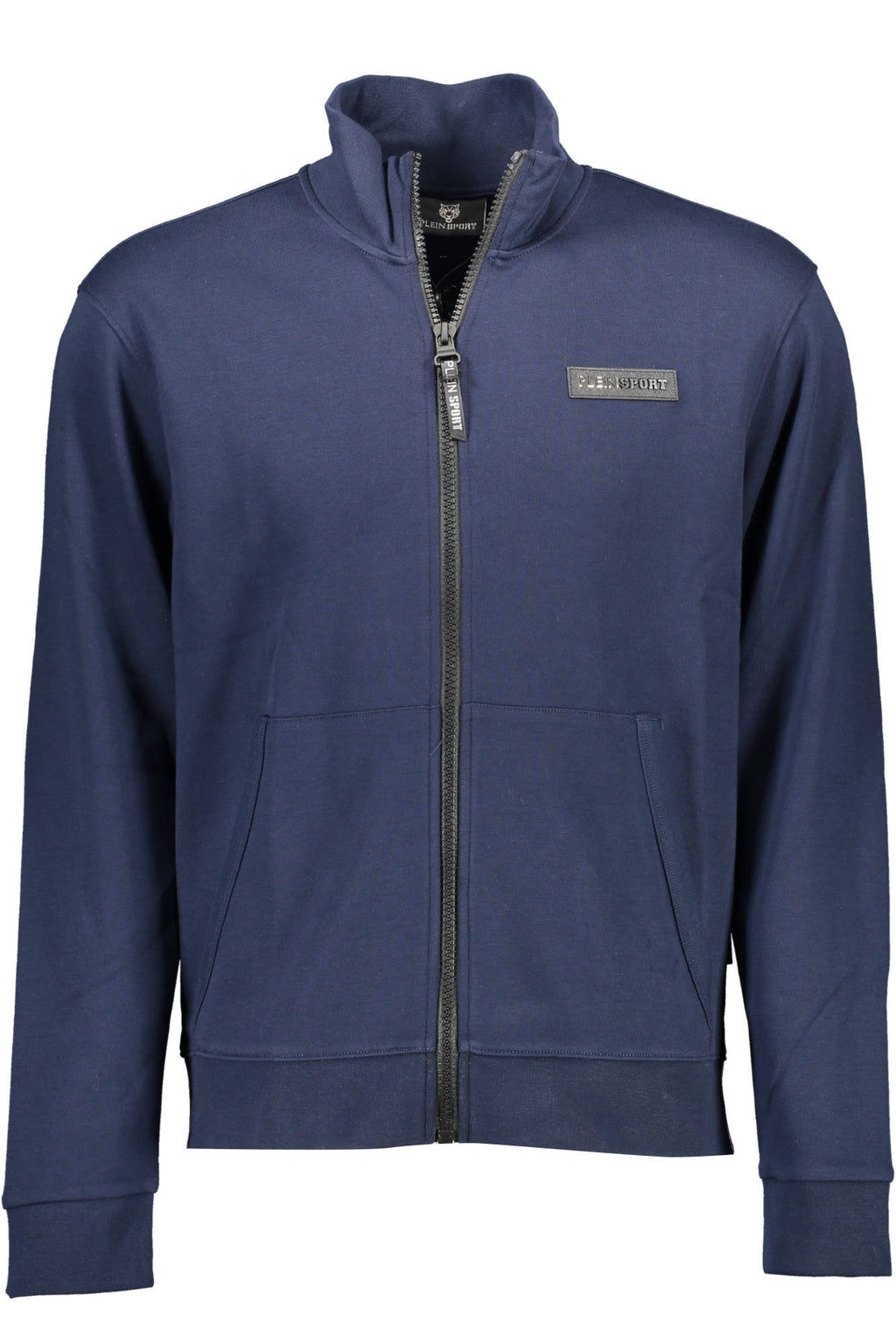 PLEIN SPORT MEN'S BLUE ZIP-UP SWEATSHIRT 