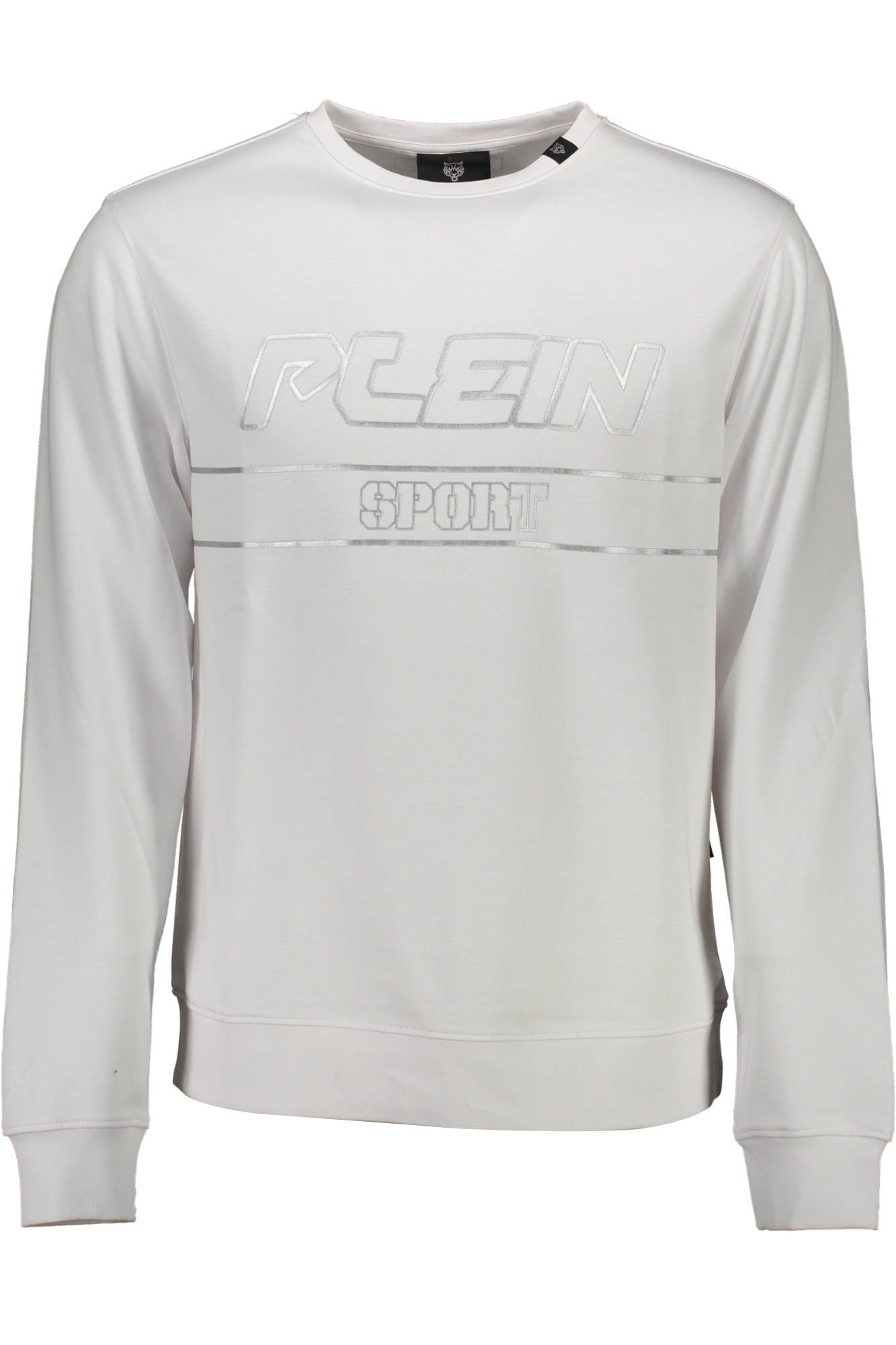 PLEIN SPORT MEN'S WHITE ZIP-UP SWEATSHIRT 