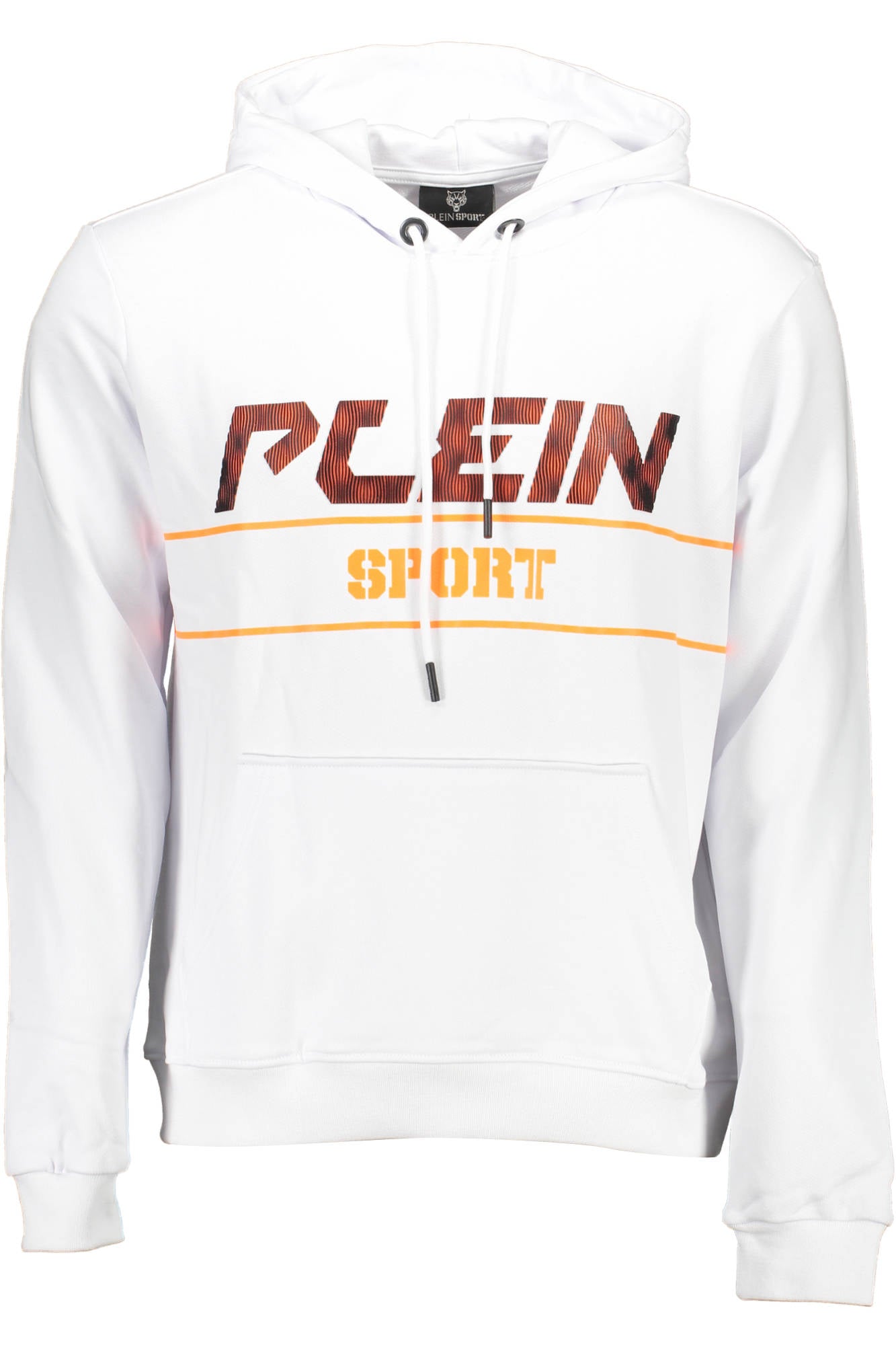 PLEIN SPORT MEN'S WHITE ZIP-UP SWEATSHIRT 