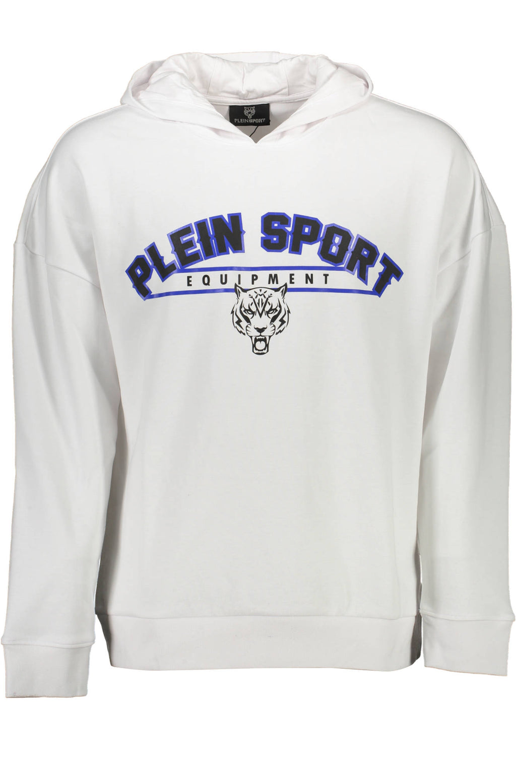 PLEIN SPORT MEN'S WHITE ZIP-UP SWEATSHIRT 