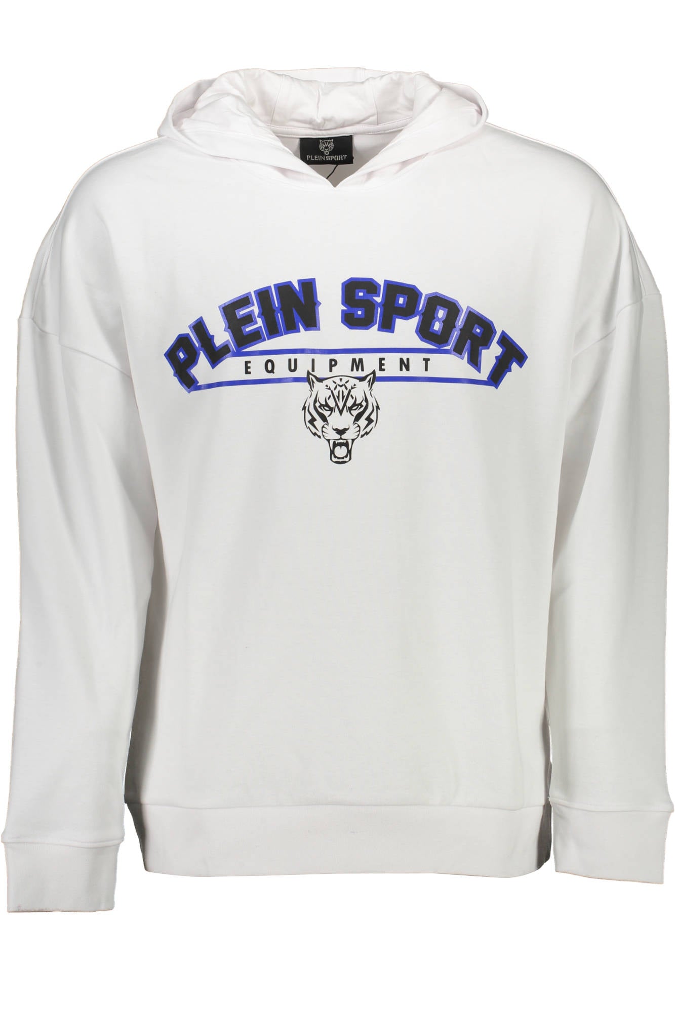 PLEIN SPORT MEN'S WHITE ZIP-UP SWEATSHIRT 