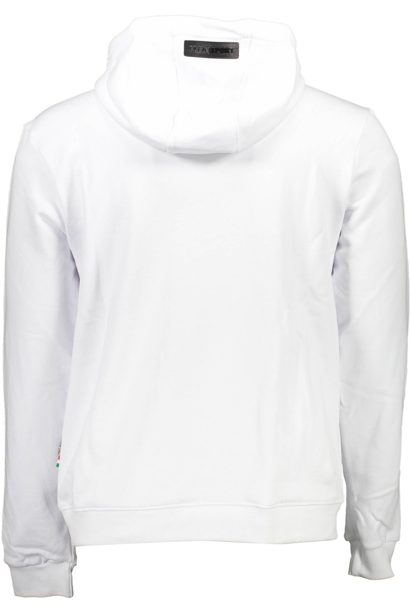 PLEIN SPORT MEN'S WHITE ZIP-UP SWEATSHIRT 