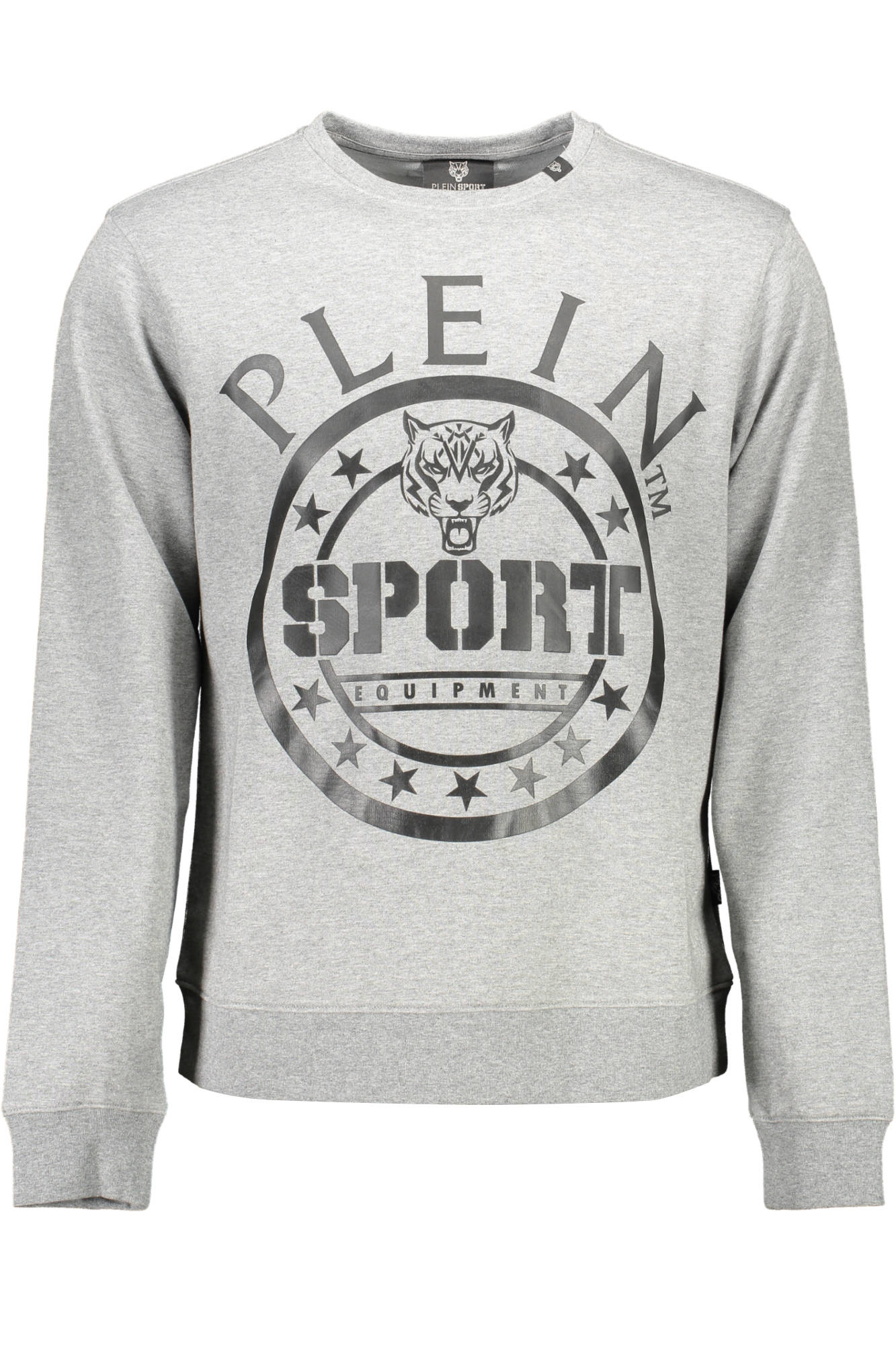 PLEIN SPORT MEN'S GRAY ZIP-UP SWEATSHIRT 