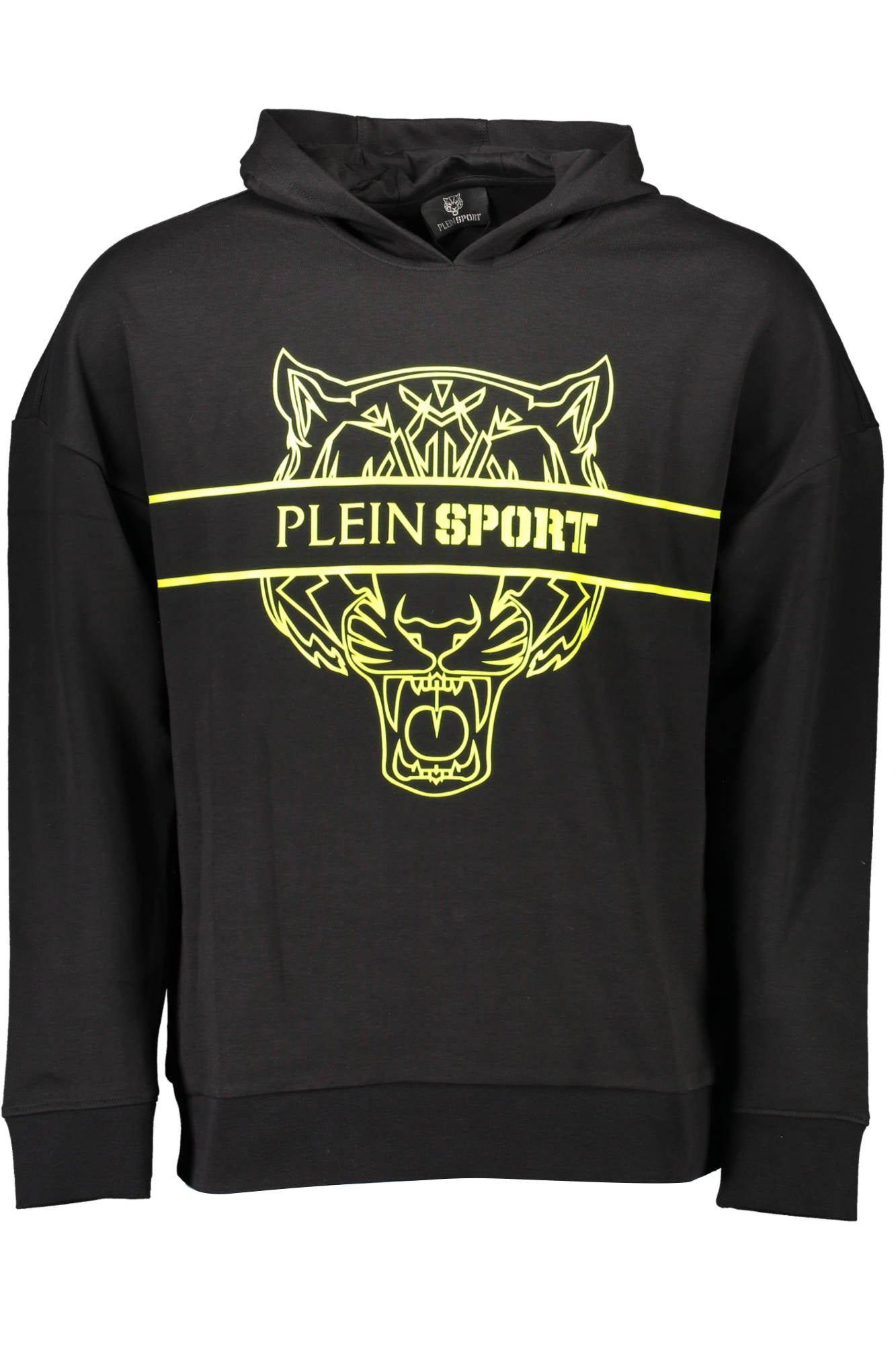 PLEIN SPORT MEN'S BLACK ZIP-UP SWEATSHIRT 