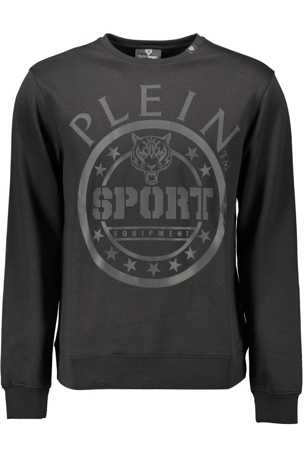 PLEIN SPORT MEN'S BLACK ZIP-UP SWEATSHIRT 