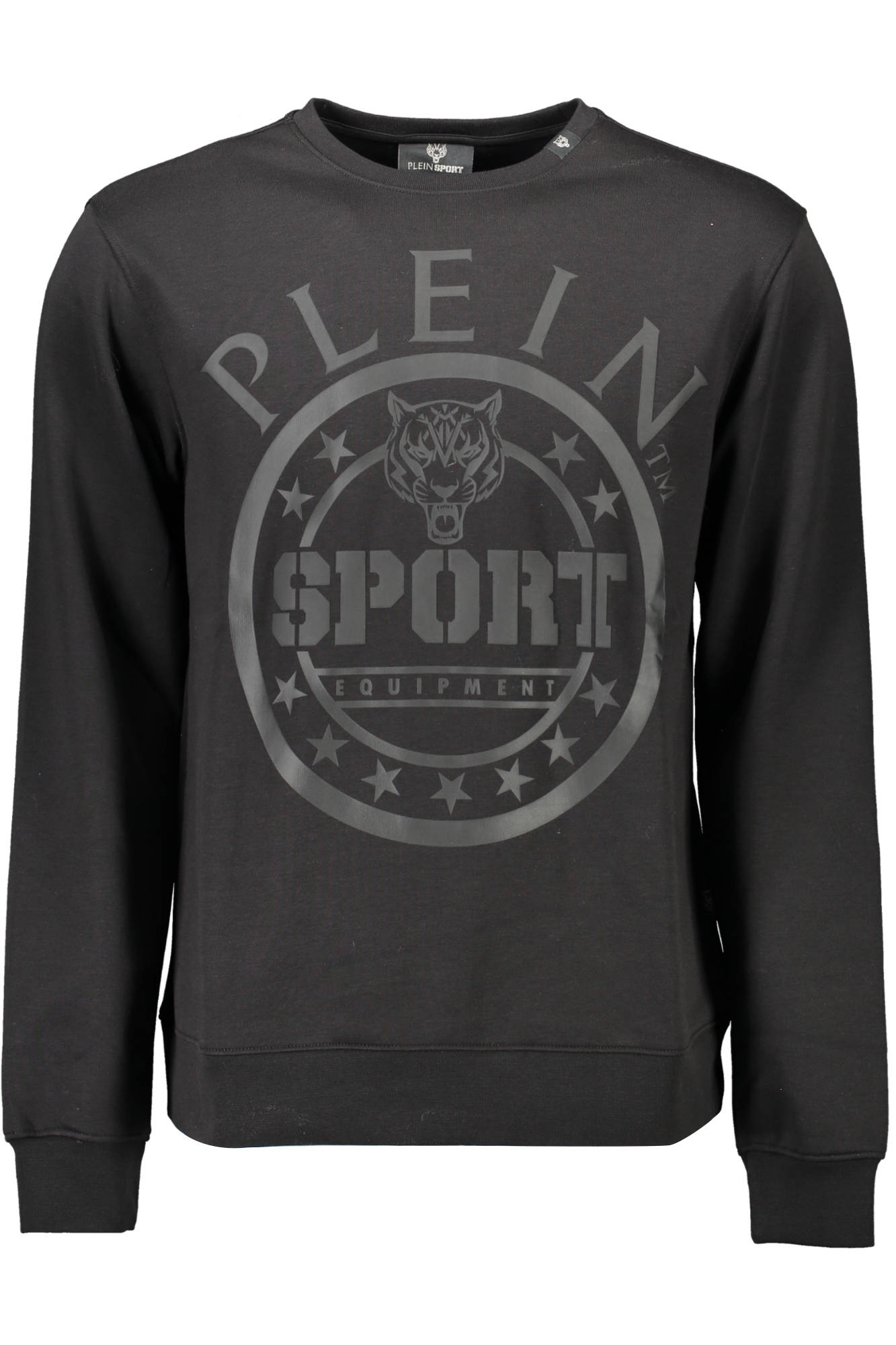 PLEIN SPORT MEN'S BLACK ZIP-UP SWEATSHIRT 