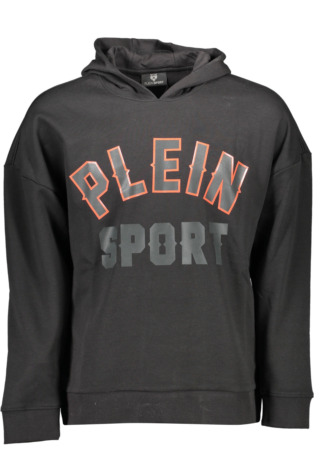 PLEIN SPORT MEN'S BLACK ZIP-UP SWEATSHIRT 