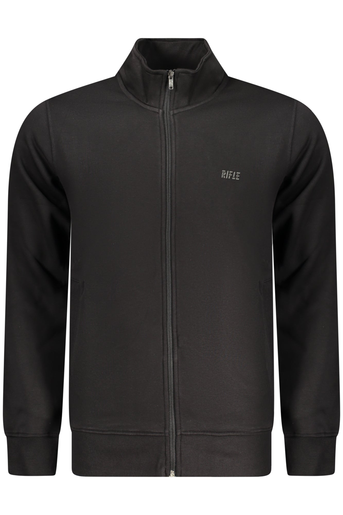 RIFLE MEN'S BLACK ZIP-UP SWEATSHIRT 