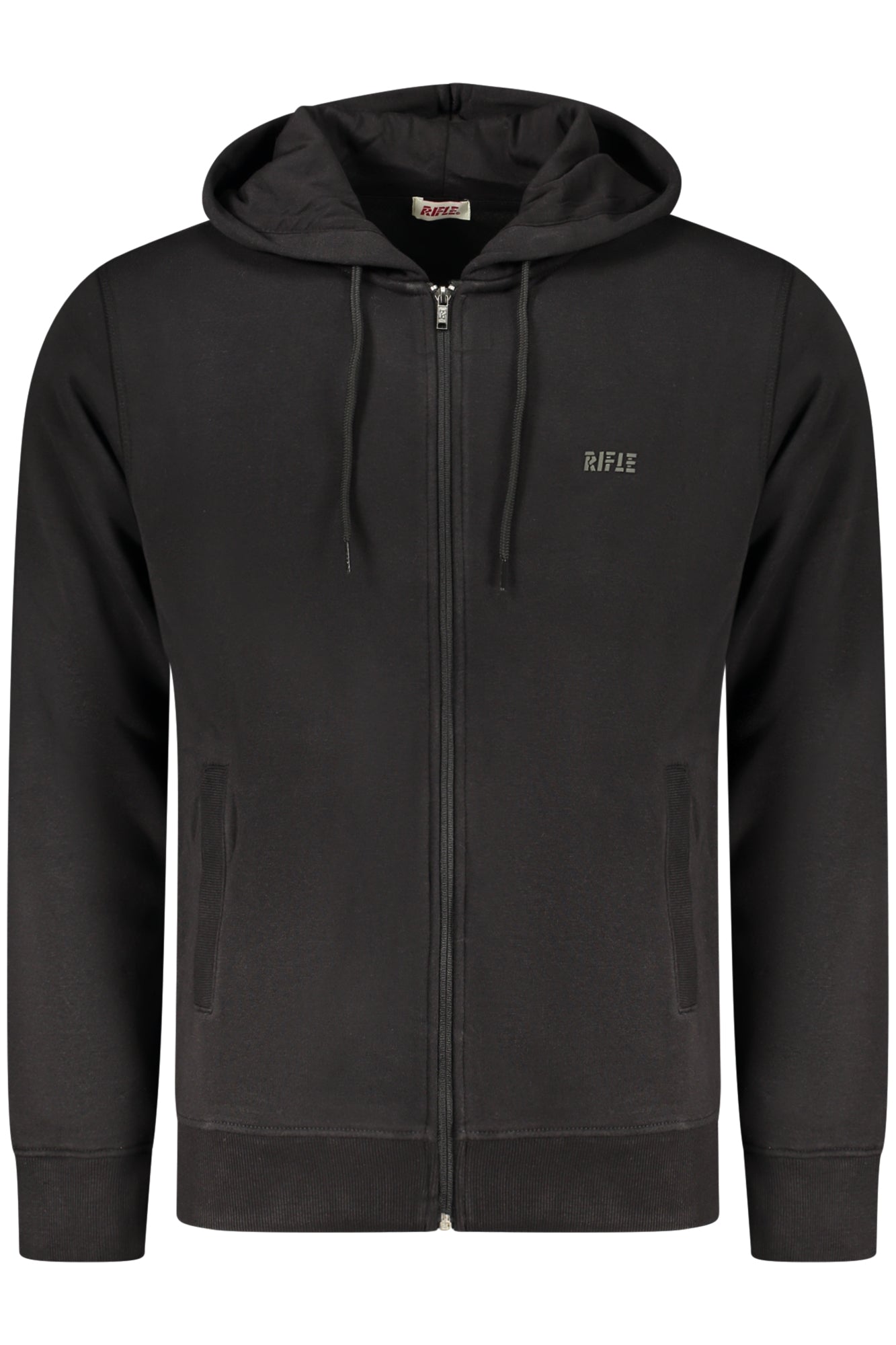 RIFLE MEN'S BLACK ZIP-UP SWEATSHIRT 