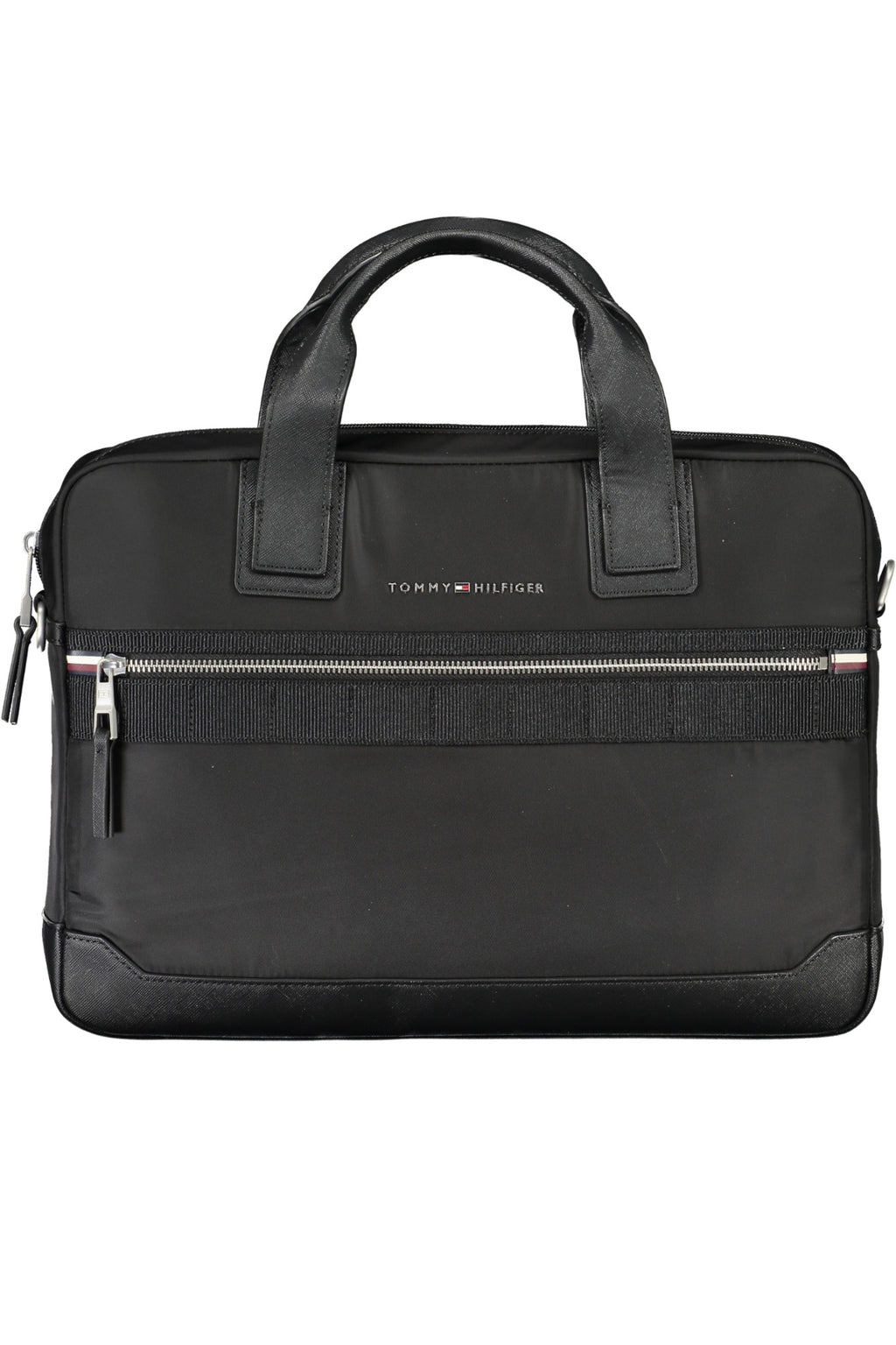 TOMMY HILFIGER MEN'S BLACK BRIEFCASE 