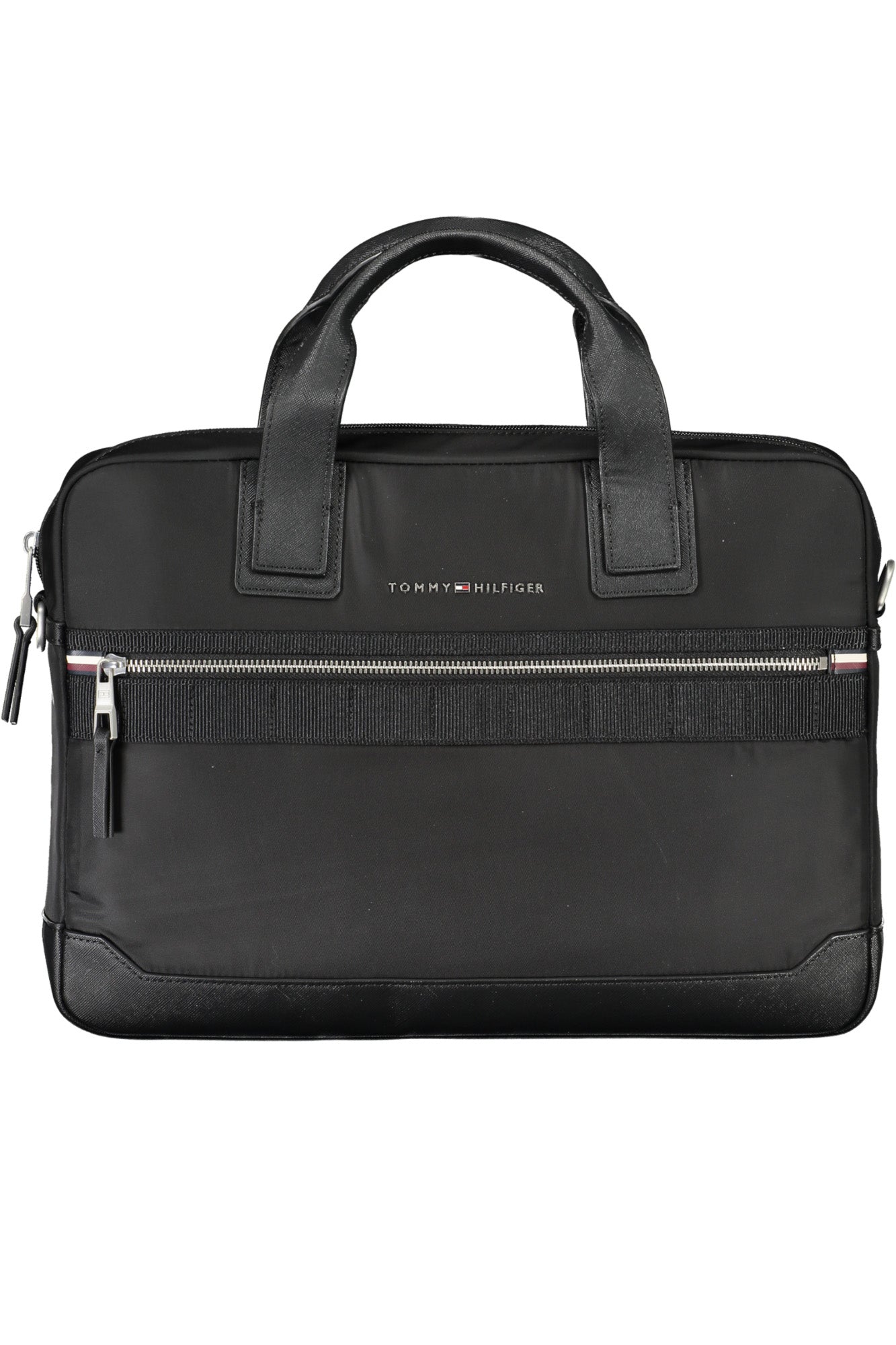 TOMMY HILFIGER MEN'S BLACK BRIEFCASE 