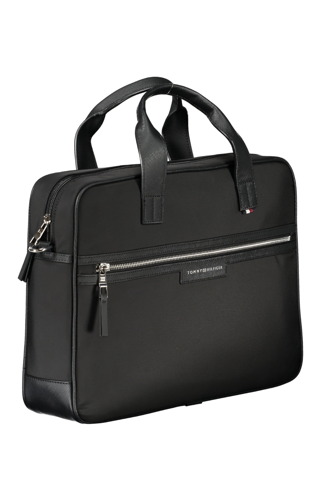 TOMMY HILFIGER MEN'S BLACK BRIEFCASE 
