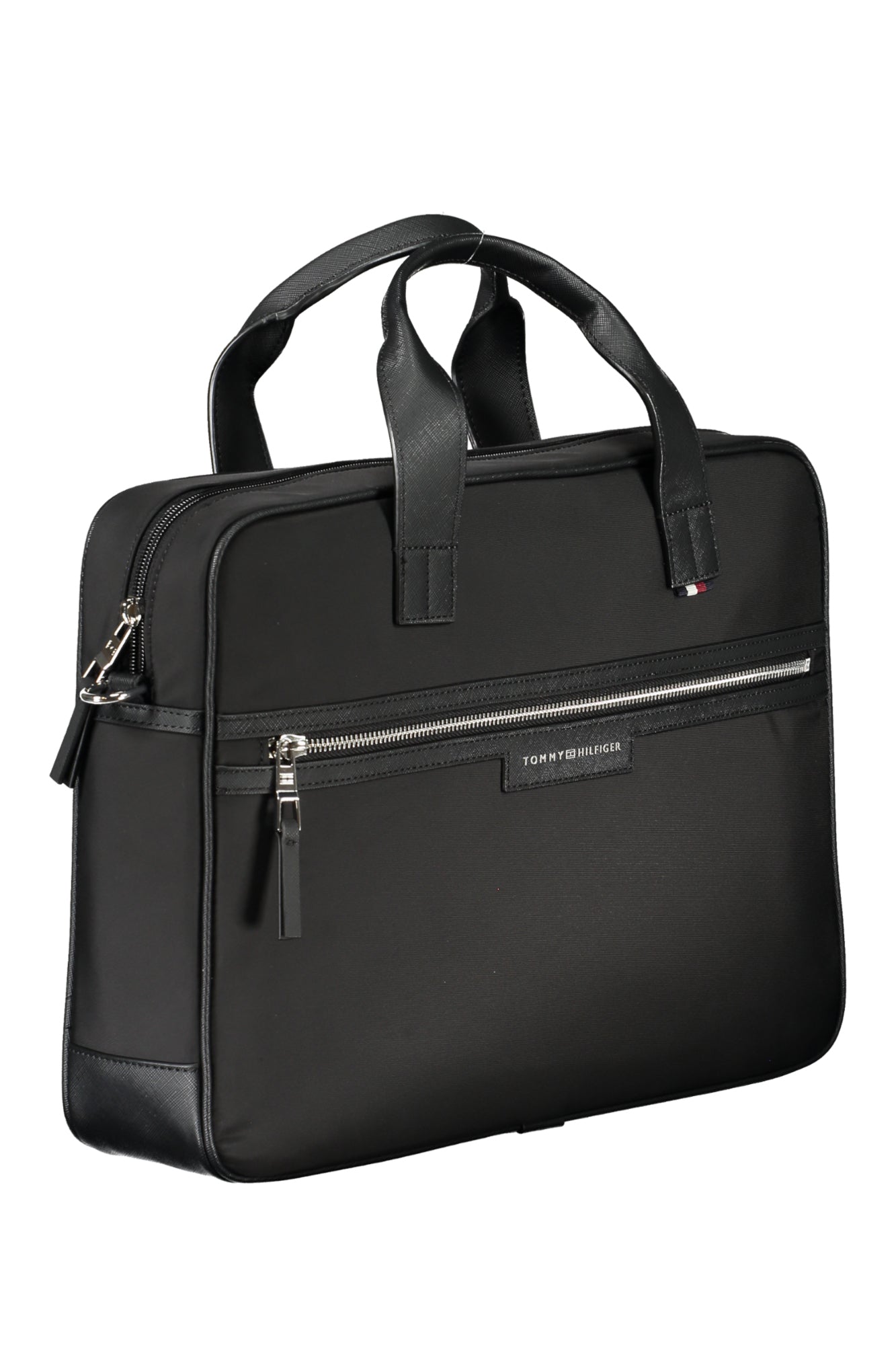 TOMMY HILFIGER MEN'S BLACK BRIEFCASE 