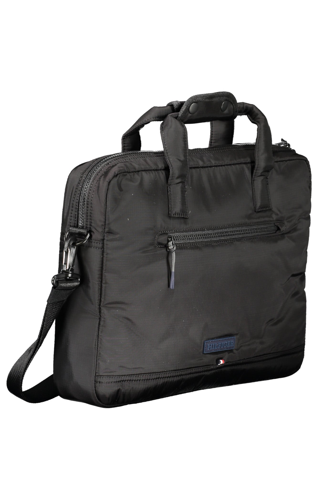 TOMMY HILFIGER MEN'S BLACK BRIEFCASE 