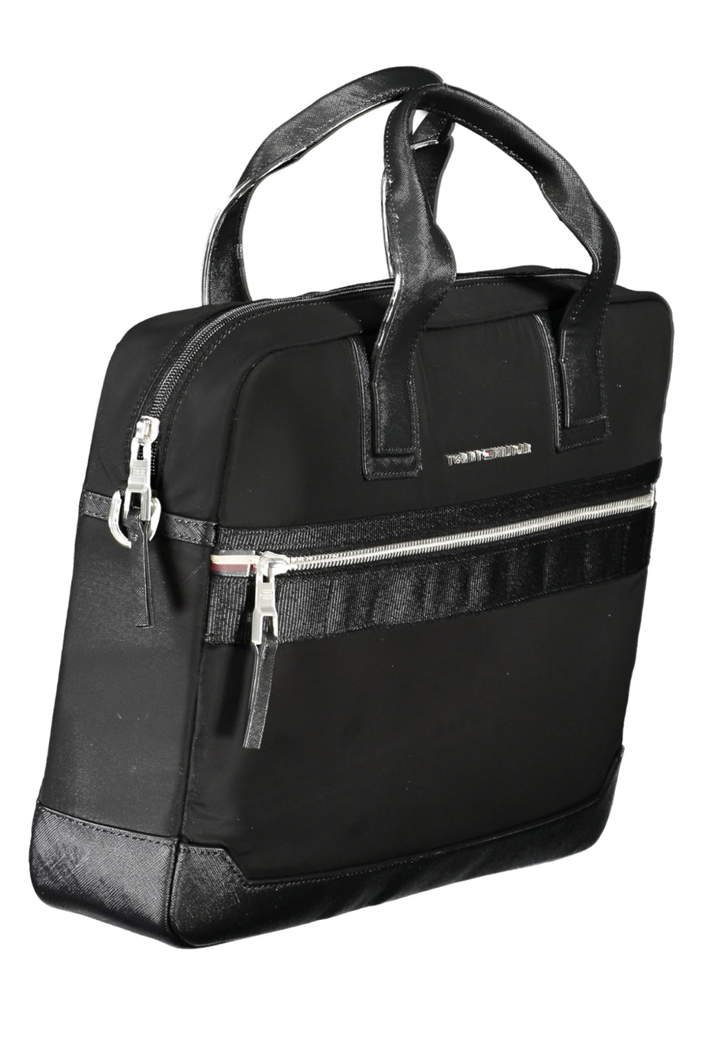TOMMY HILFIGER MEN'S BLACK BRIEFCASE 