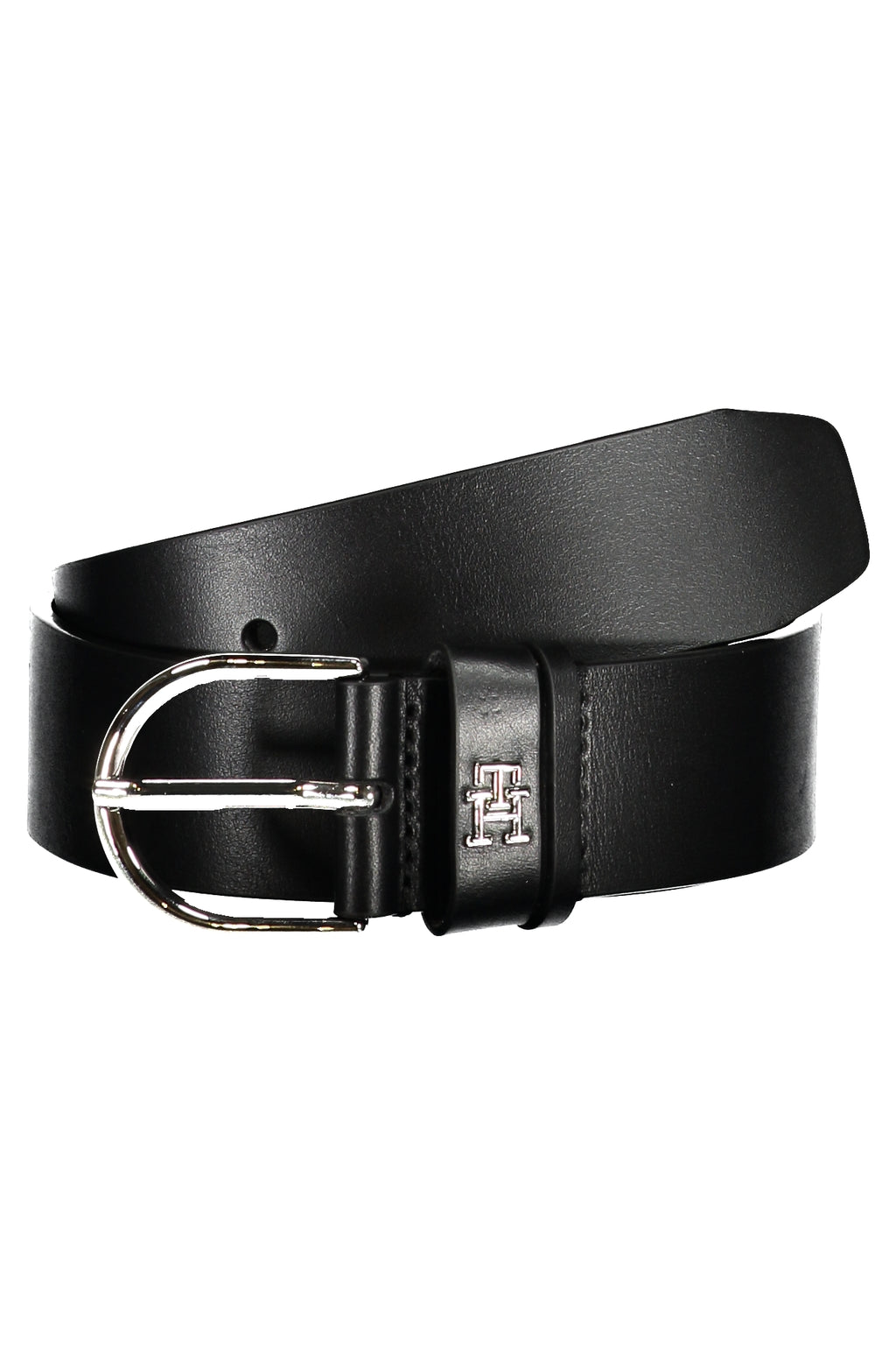 TOMMY HILFIGER WOMEN'S BLACK LEATHER BELT 