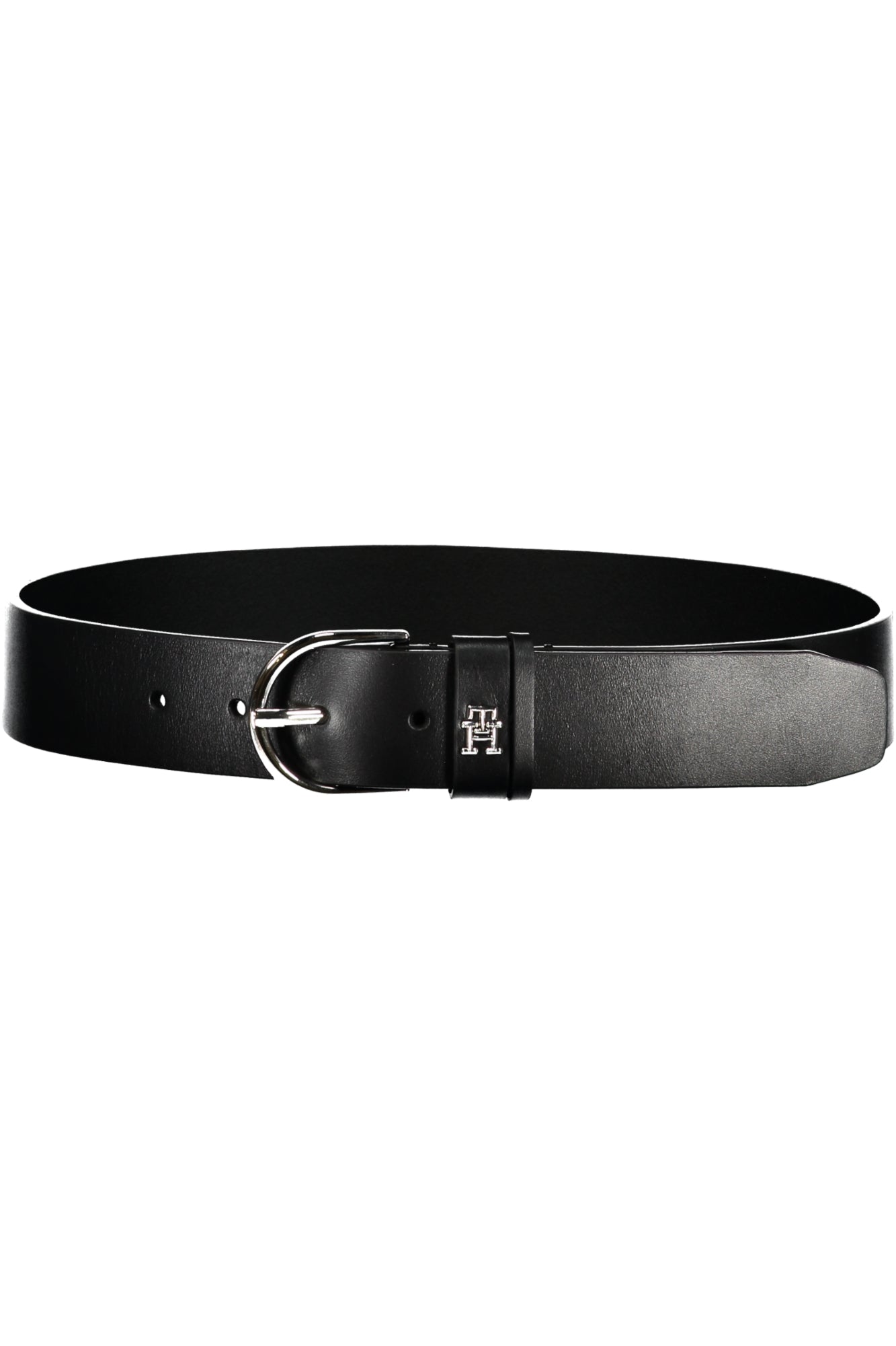 TOMMY HILFIGER WOMEN'S BLACK LEATHER BELT 