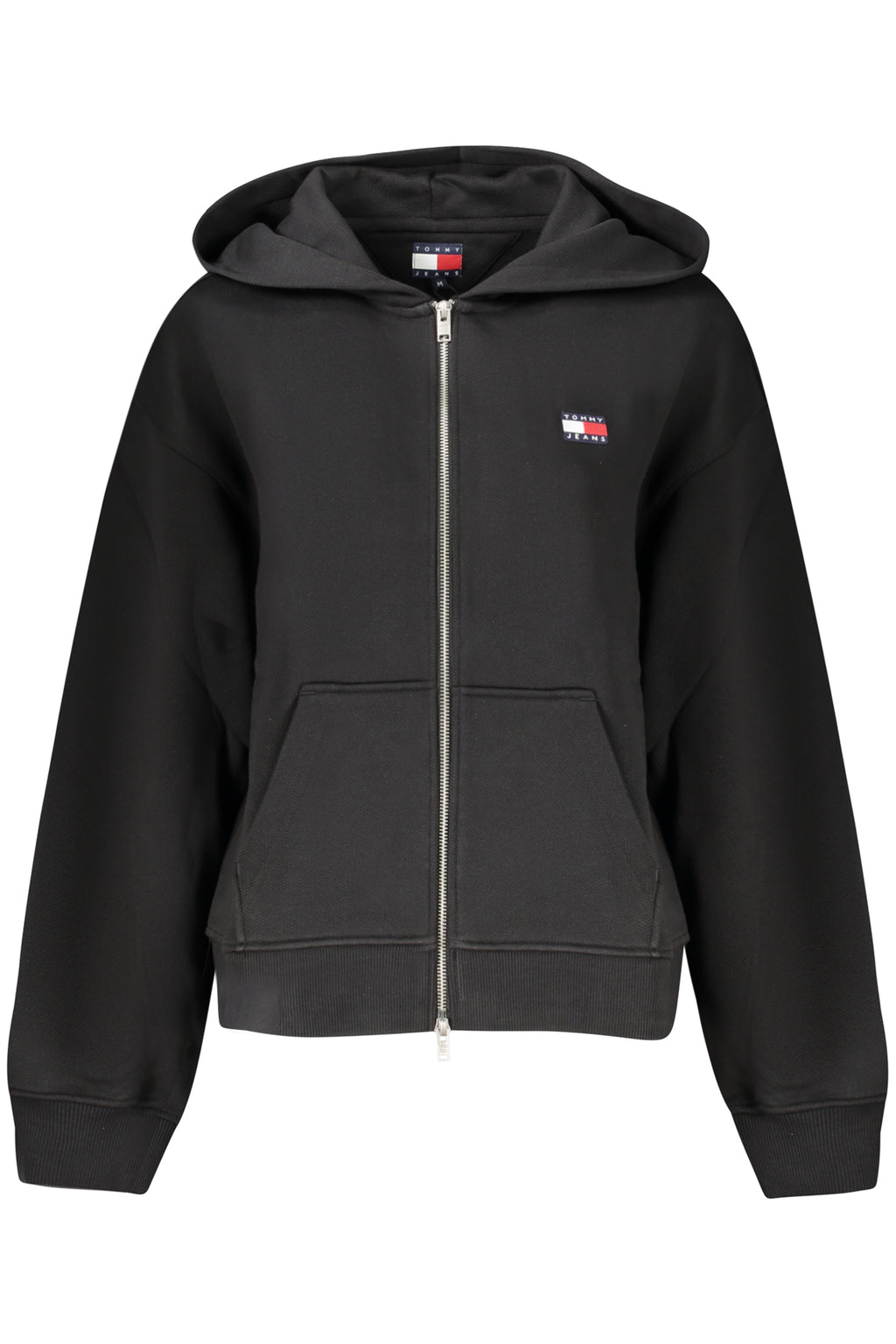 SUDADERA TOMMY HILFIGER NEGRA CON CREMALLERA PARA MUJER 