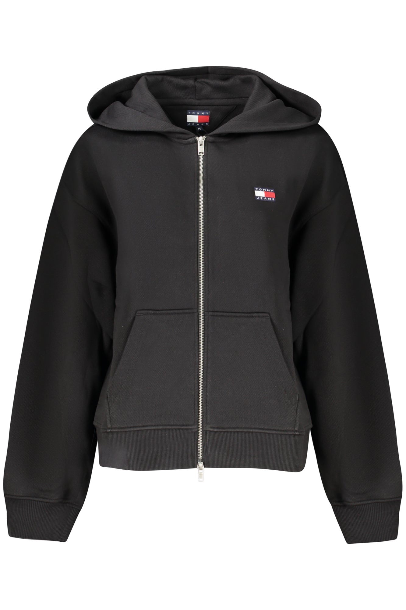 SUDADERA TOMMY HILFIGER NEGRA CON CREMALLERA PARA MUJER 