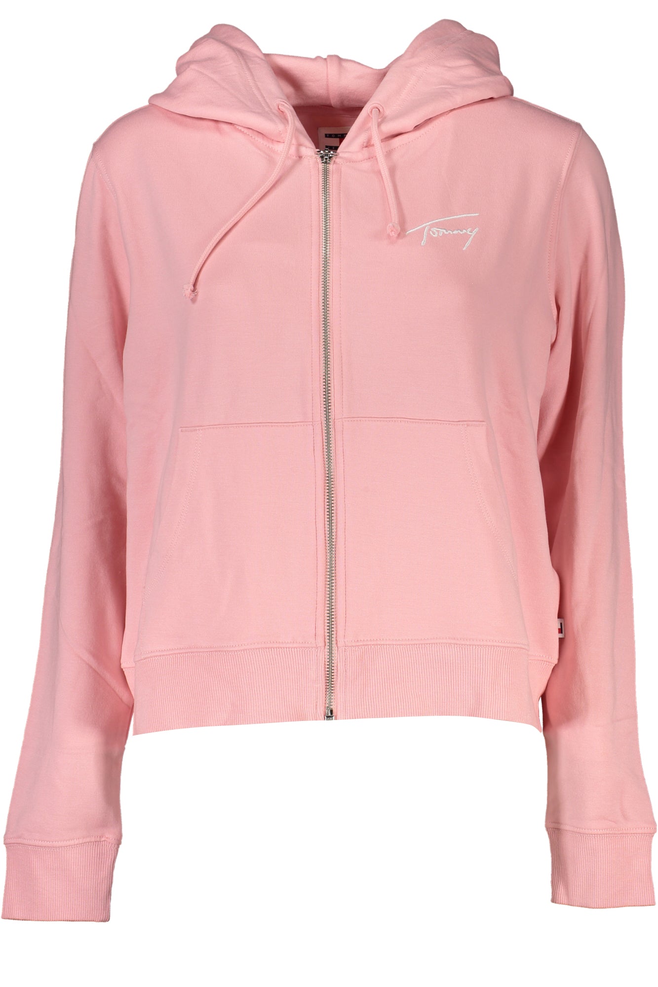 TOMMY HILFIGER WOMEN'S PINK ZIP-UP SWEATSHIRT 