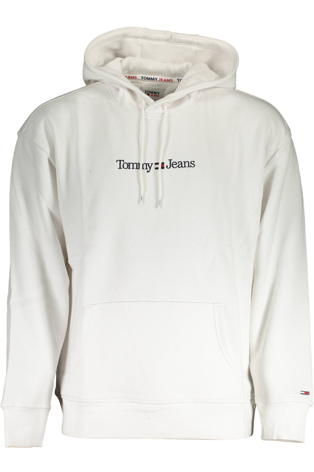 TOMMY HILFIGER MEN'S WHITE ZIP-UP SWEATSHIRT 