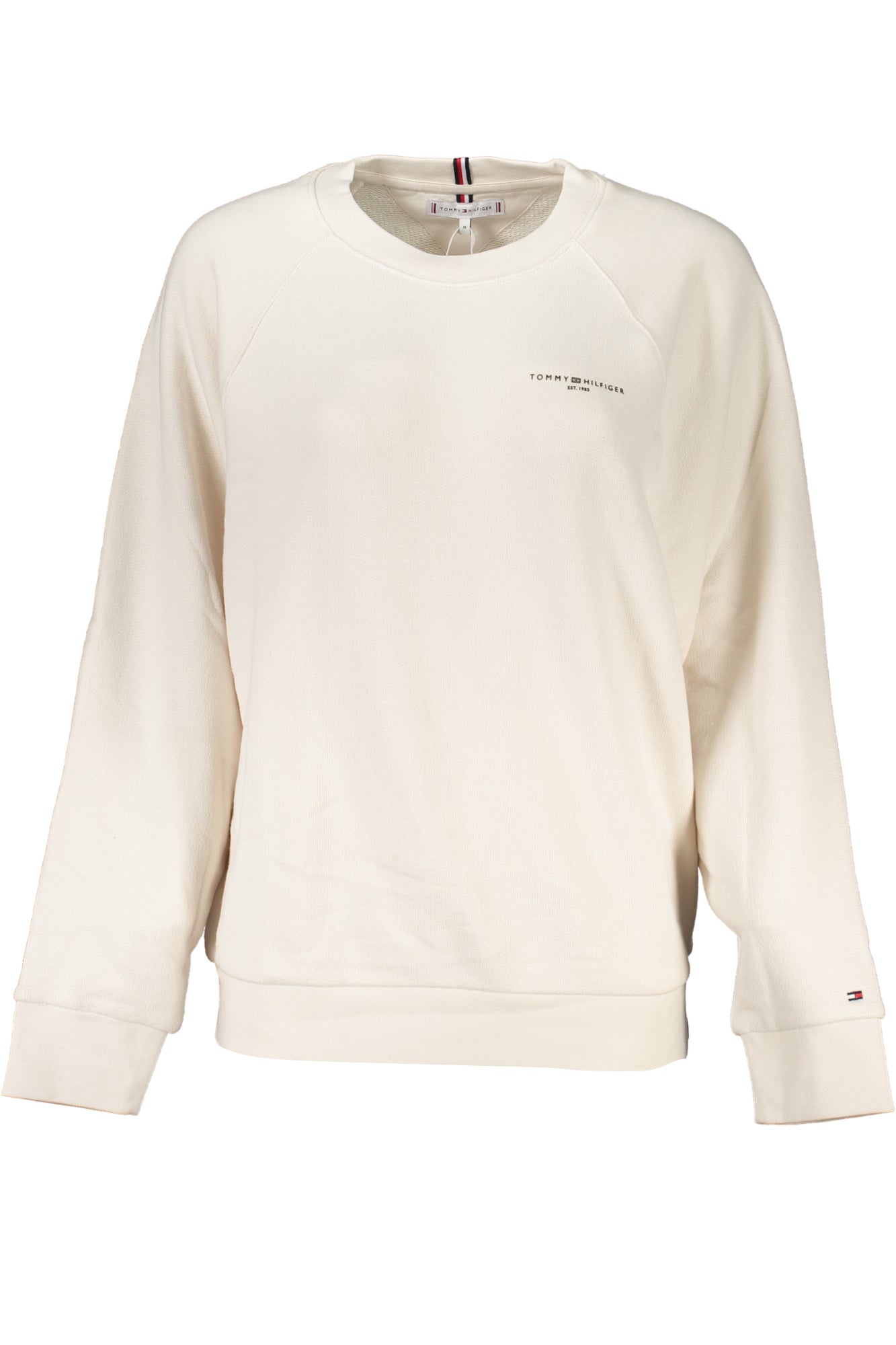 TOMMY HILFIGER WOMEN'S BEIGE ZIP-UP SWEATSHIRT 